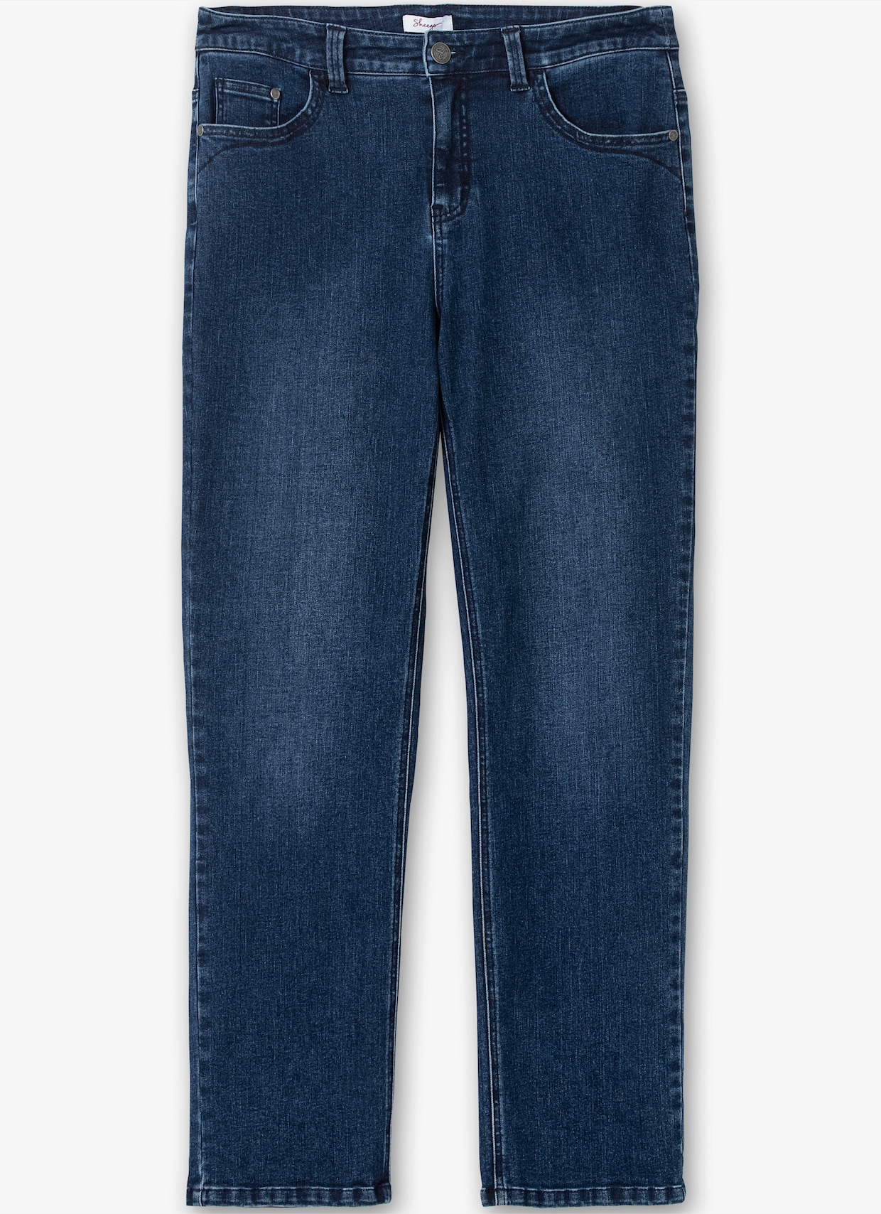 sheego Gerade Jeans - dark blue denim