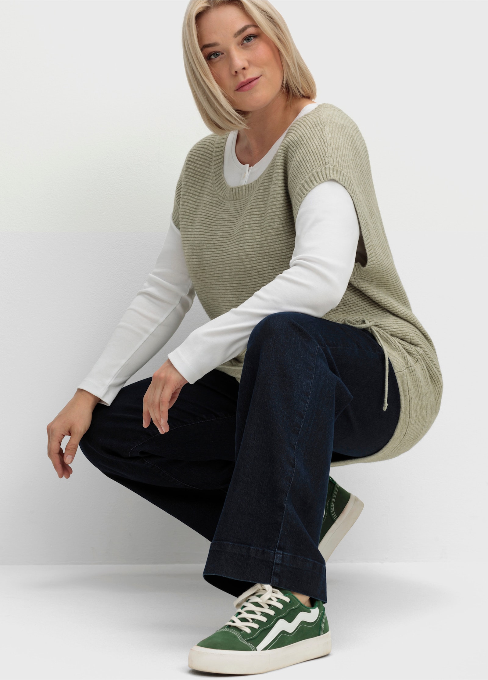 Jeans mit weitem Bein - dark blue