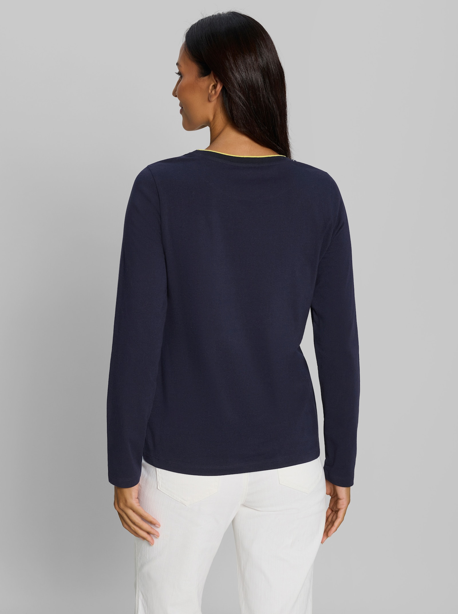 heine Langarmshirt mit Folienprint - marine