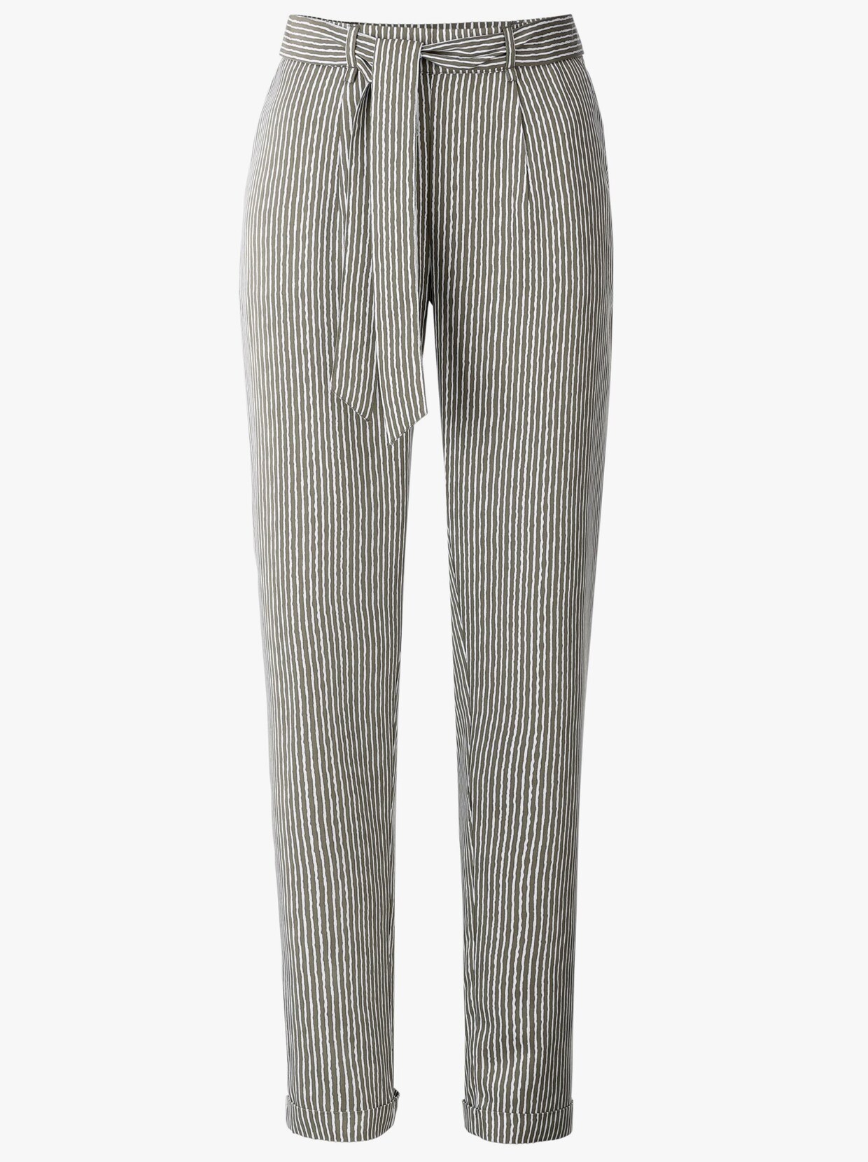 Schlupfhose - khaki-ecru-gestreift