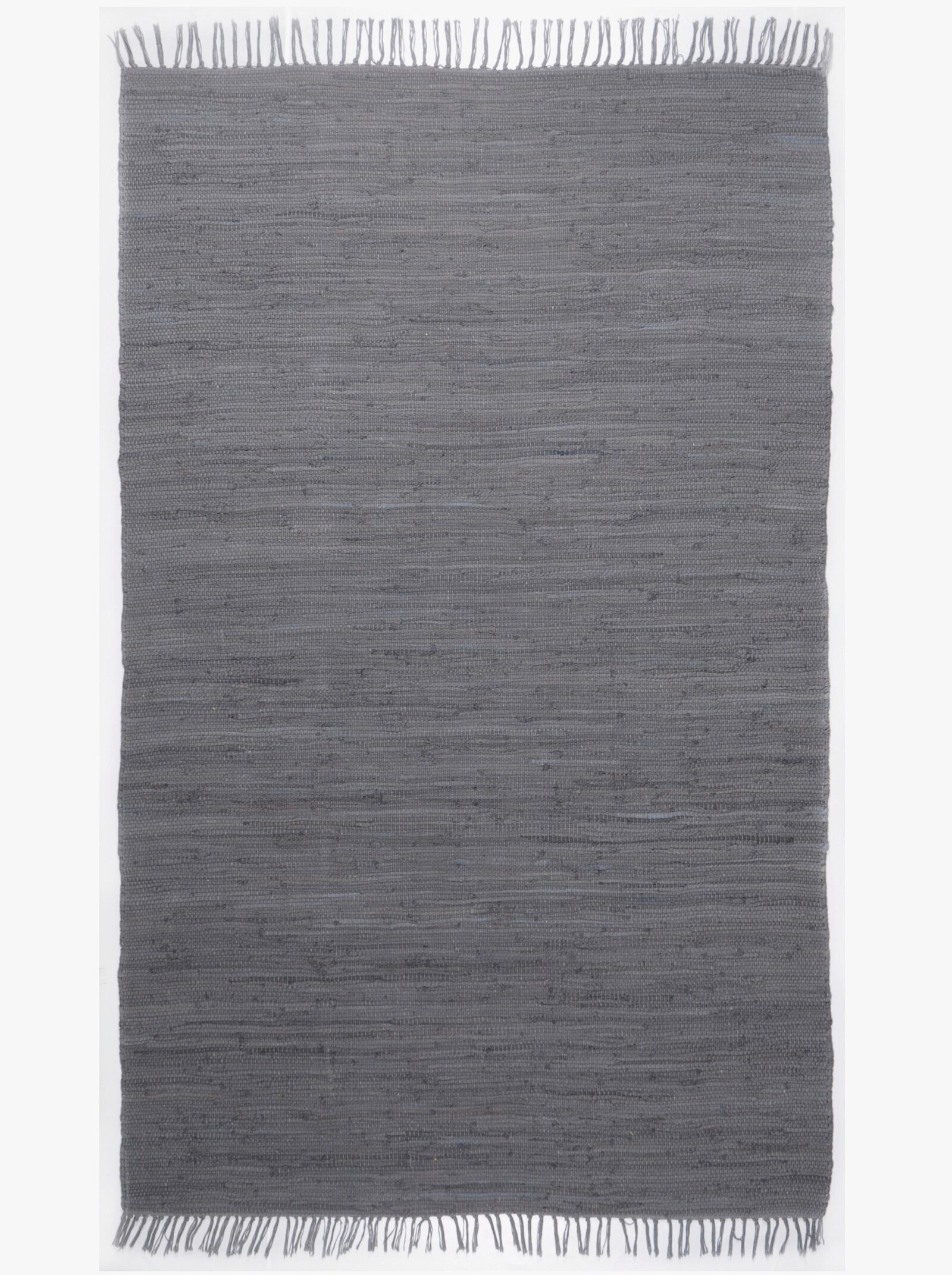 Theko Handwebteppich - anthrazit