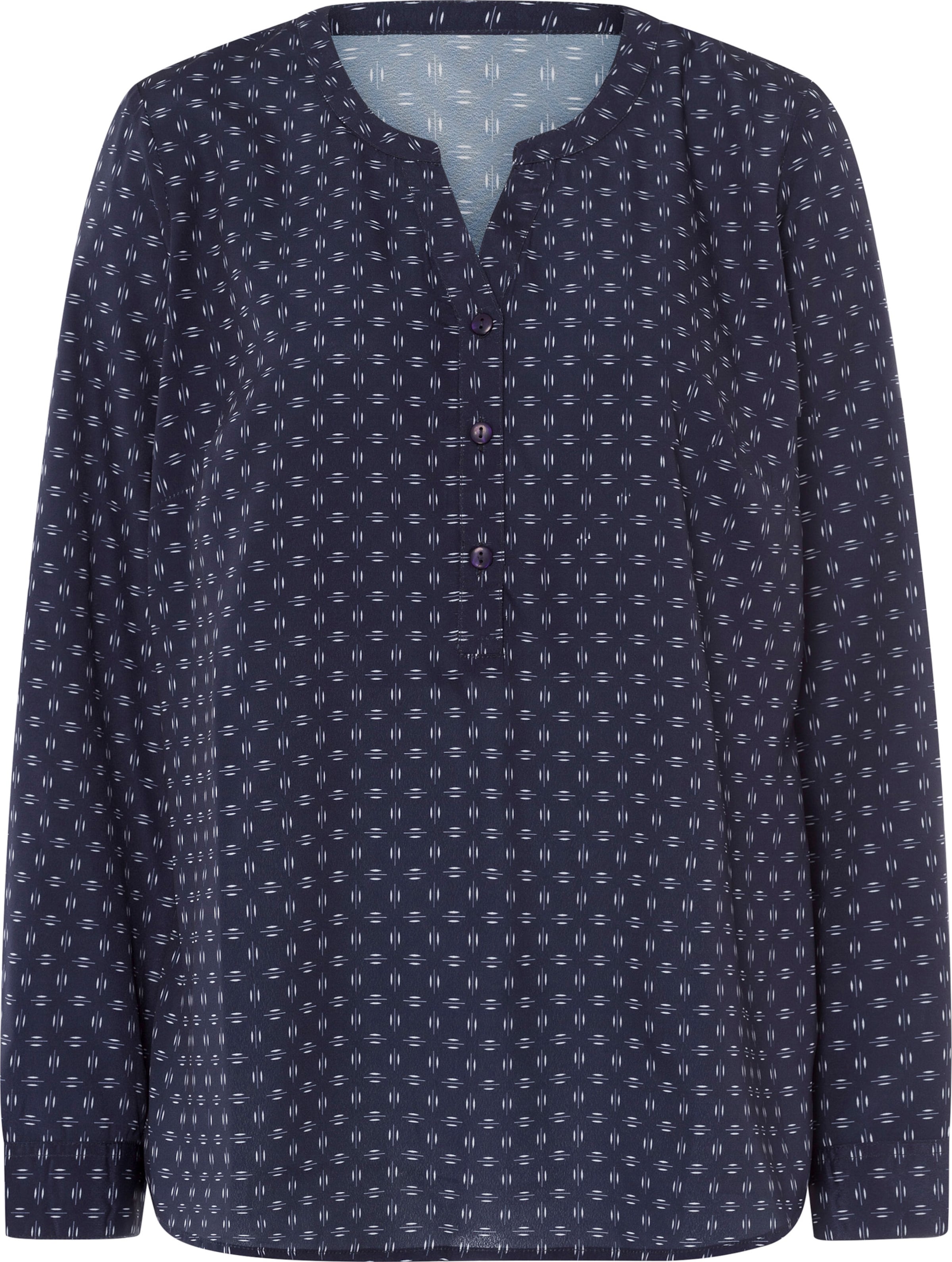 Your Look... for less! Dames Comfortabele blouse marine/wit geprint Größe