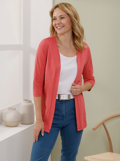 Shirtjacke mit 3/4-Ärmeln - grapefruit