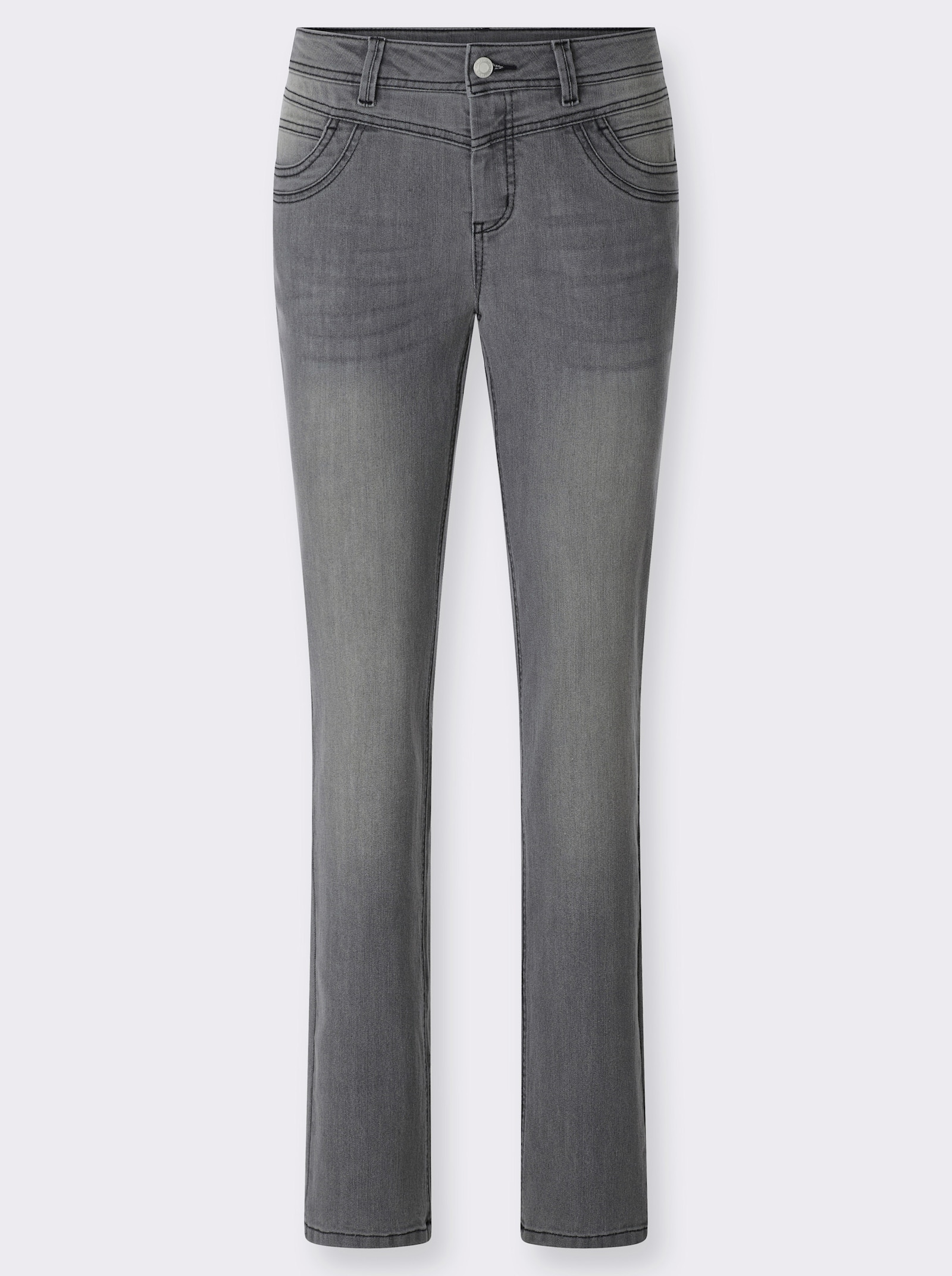 Gerade Jeans mit dezenter Waschung - stone-grey-denim