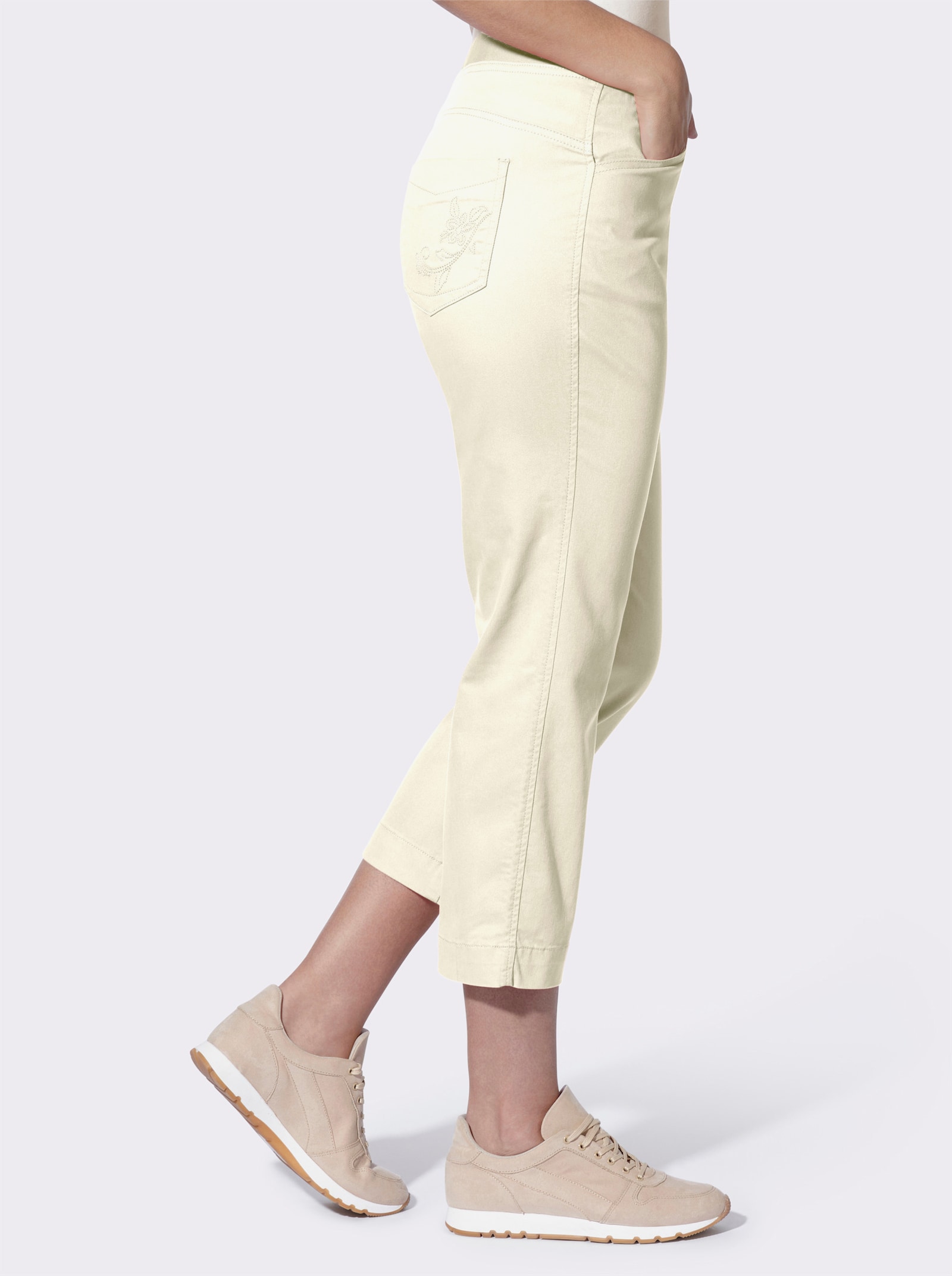 heine Caprihose mit Dehnbund - ecru