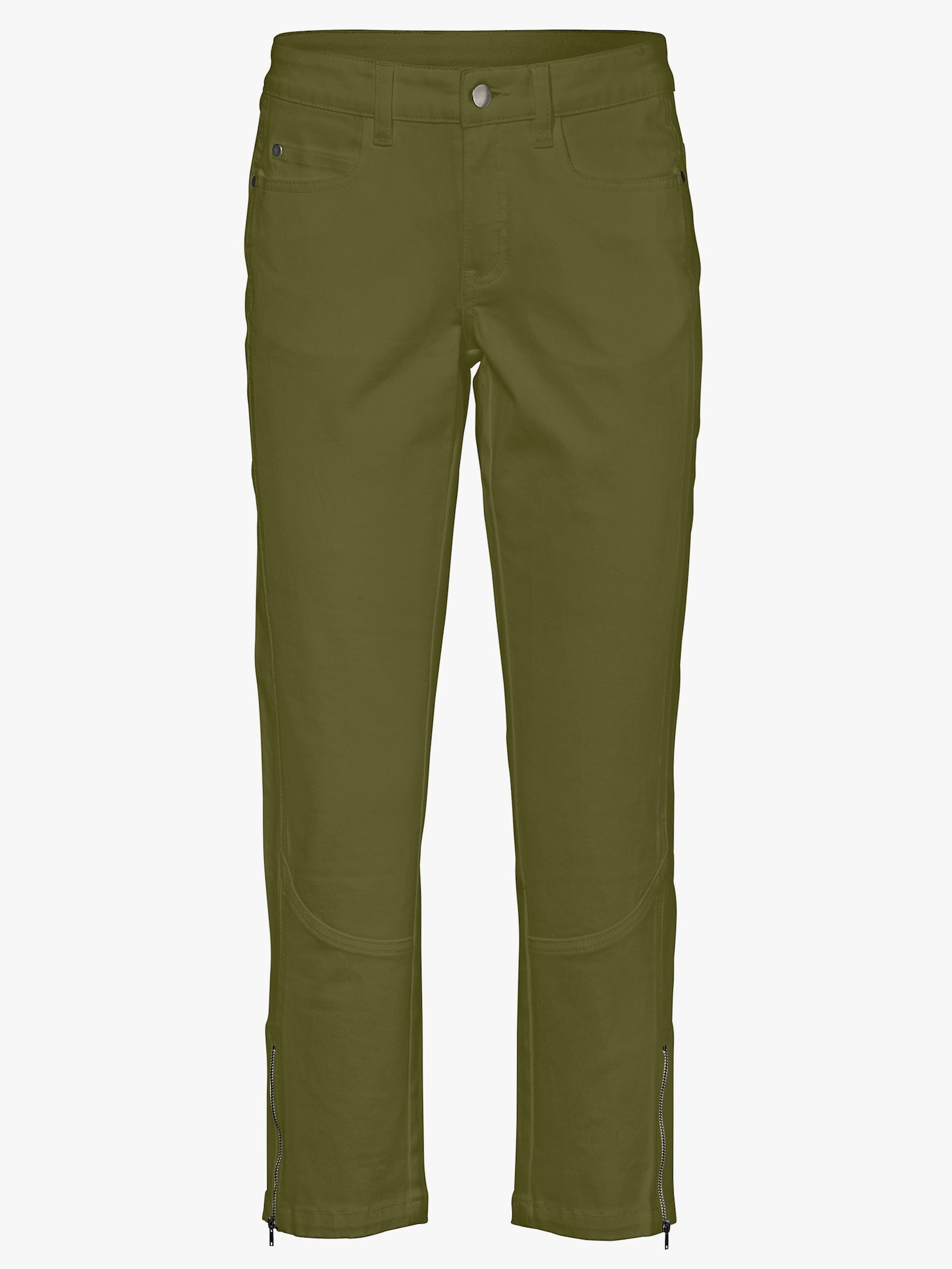 heine Röhrenhose mit Bauchweg-Einsatz vorn - oliv