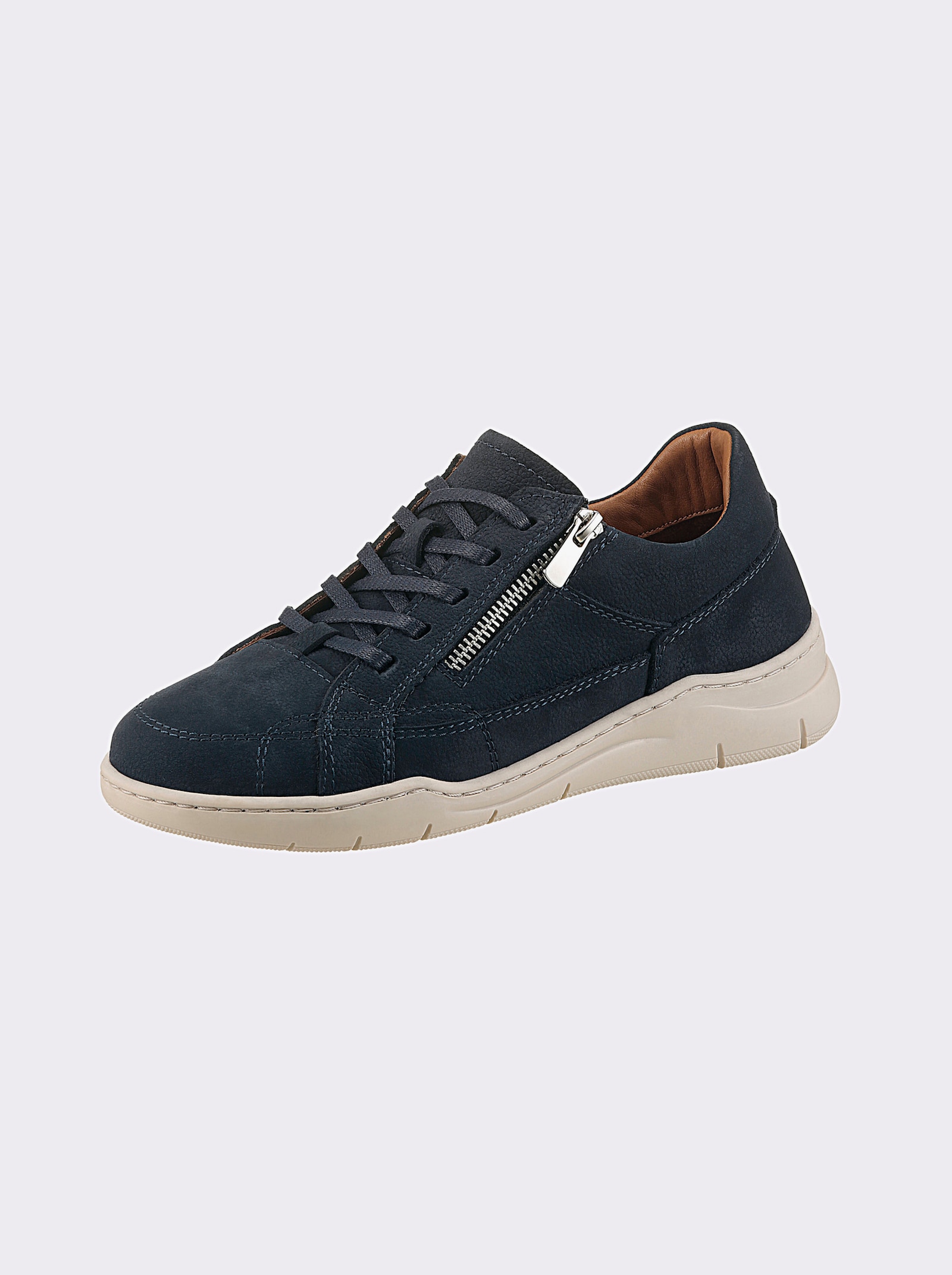Gemini Sneaker van nubuckleer - marine