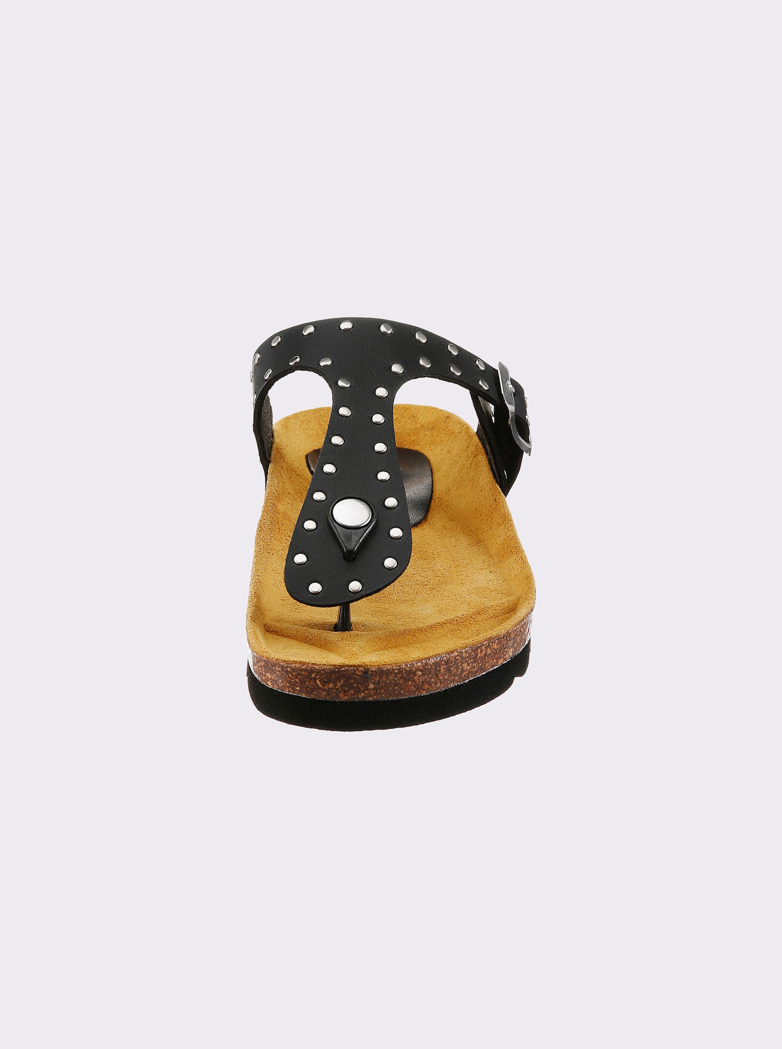 heine Pantolette mit Ziernieten - schwarz