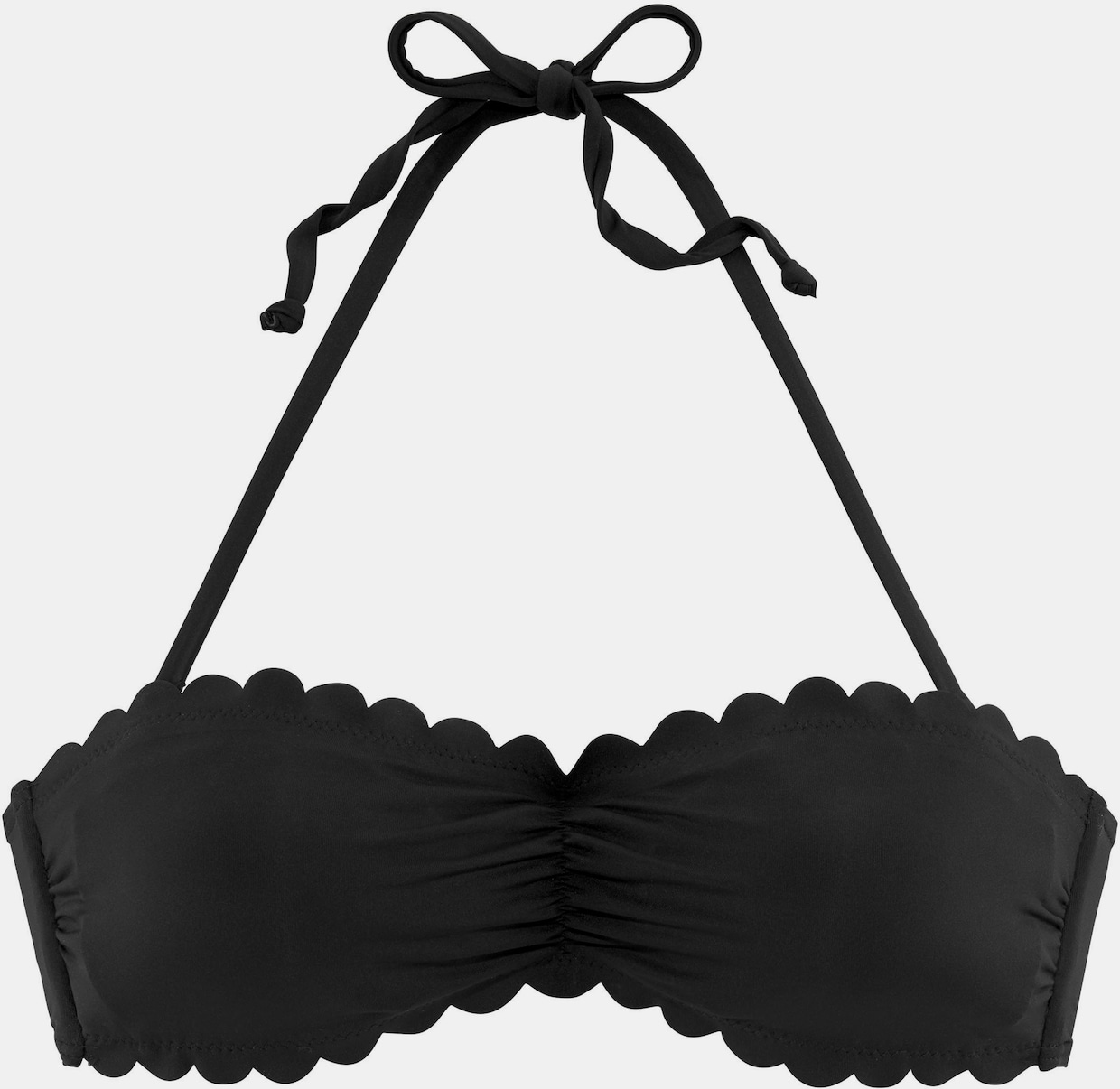 LASCANA Bandeau-Bikini-Top - schwarz