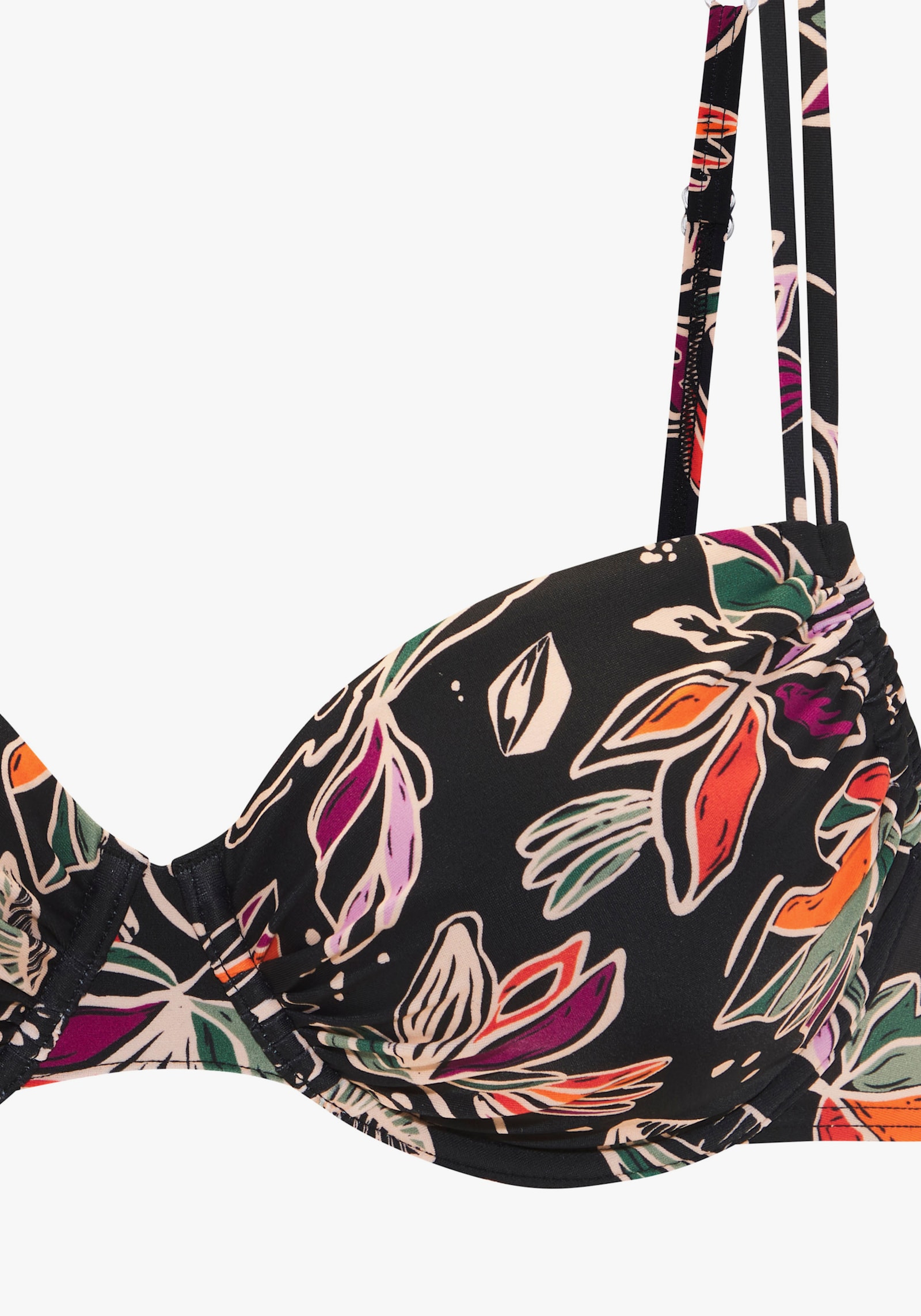 Buffalo Bügel-Bikini-Top - schwarz bedruckt
