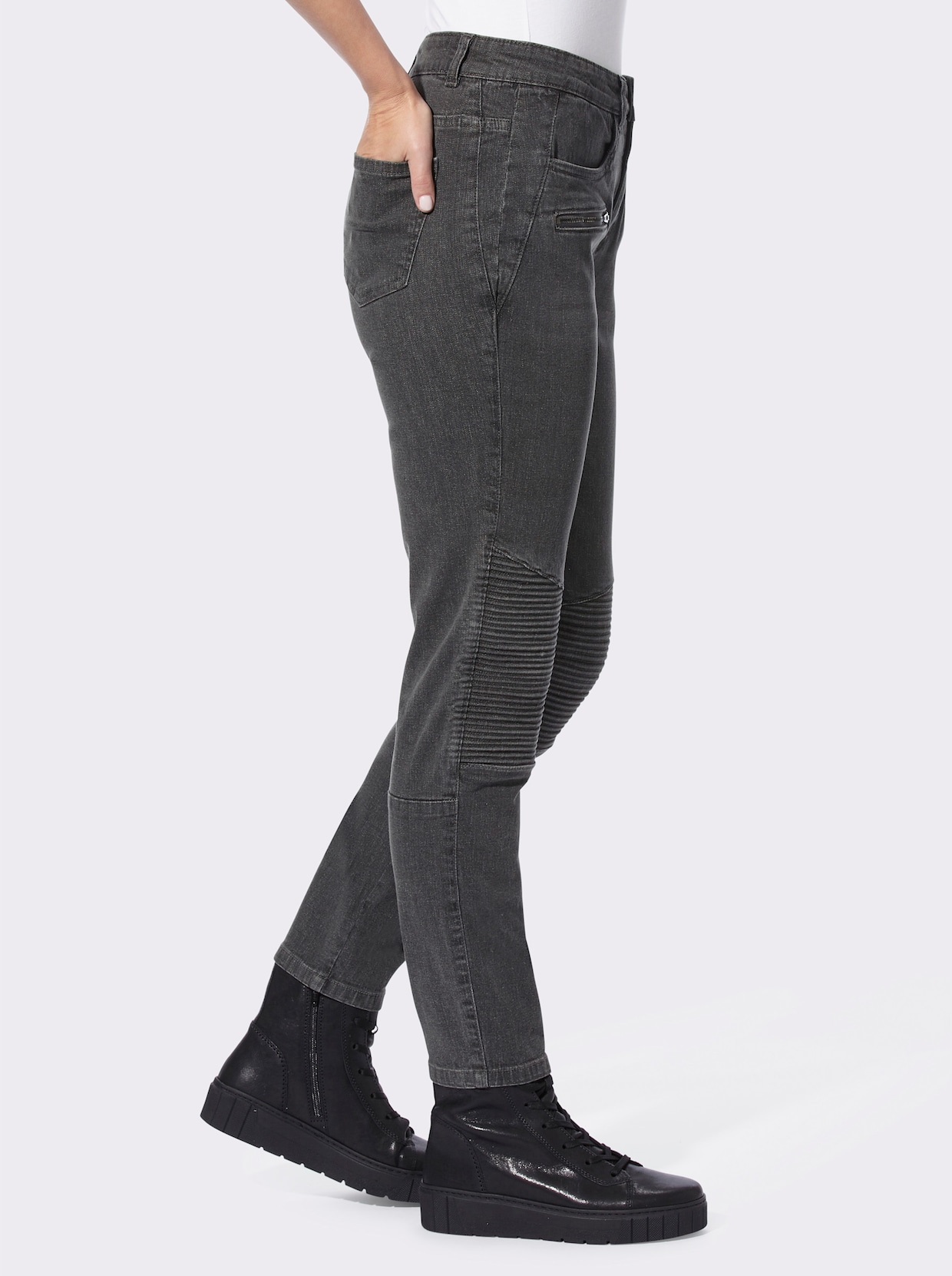 heine jeans - antraciet/grey-denim