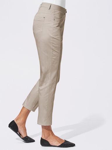 7/8-Jeans mit optisch streckenden Nähten - beige