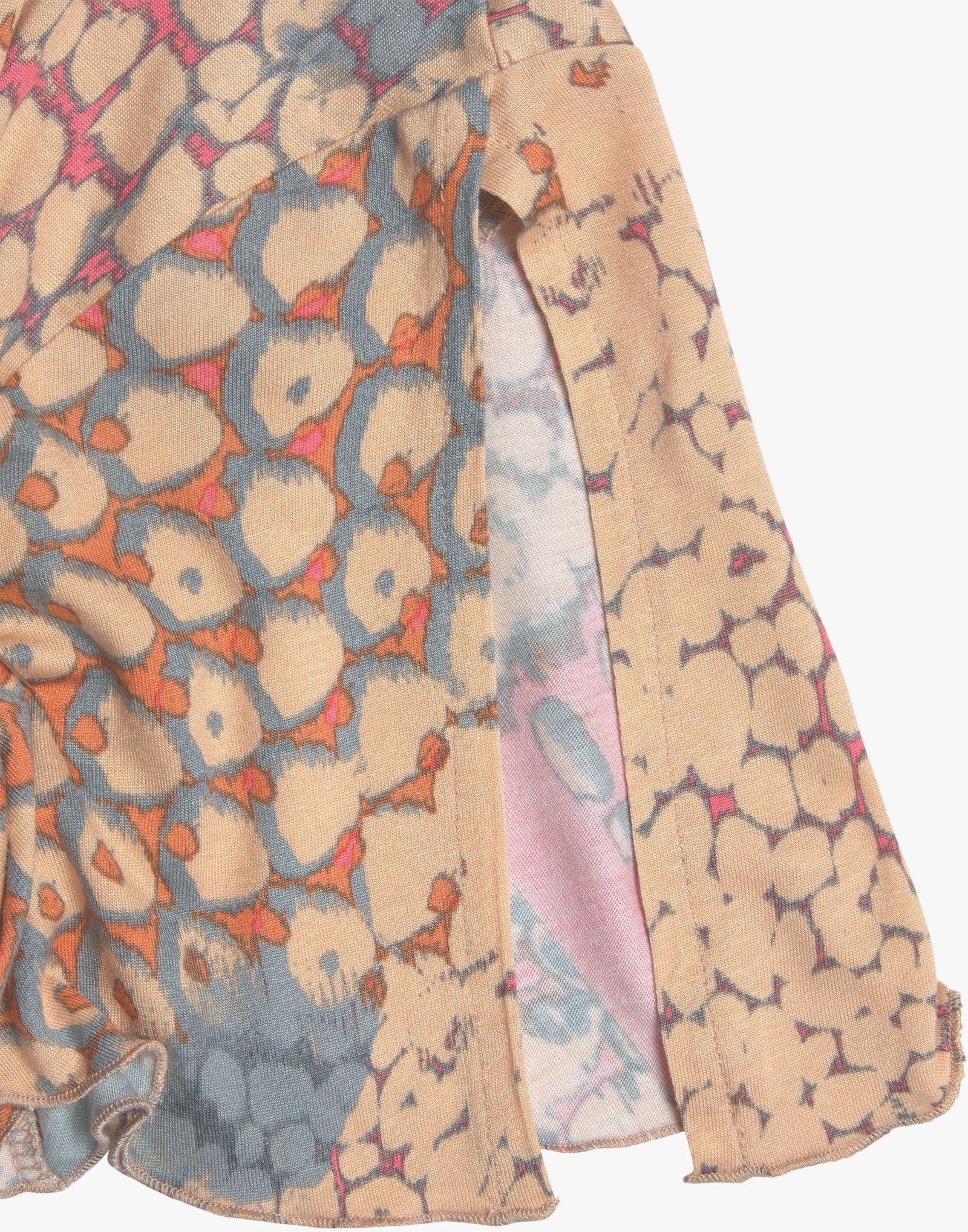 Buffalo Maxikleid - orange-blau-bedruckt