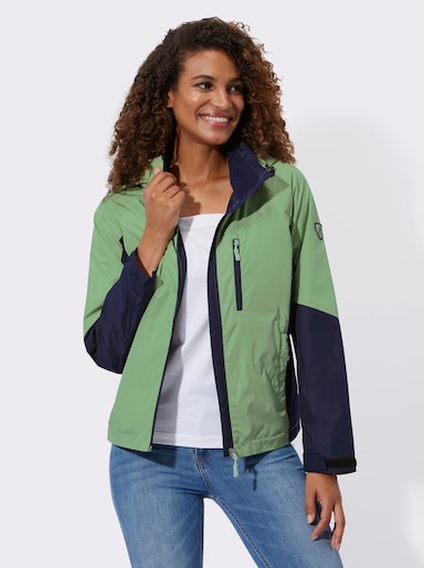 Funktionsjacke mit Fleecefutter im Kragen - eucalyptus-marine