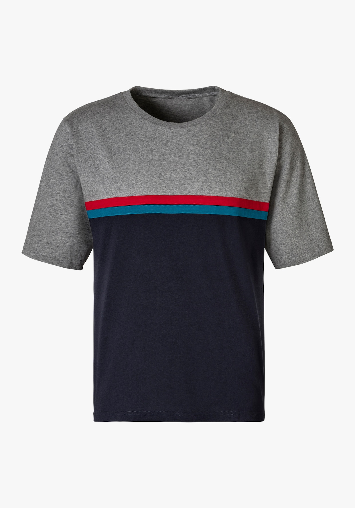 Pyjama - grau-meliert-navy