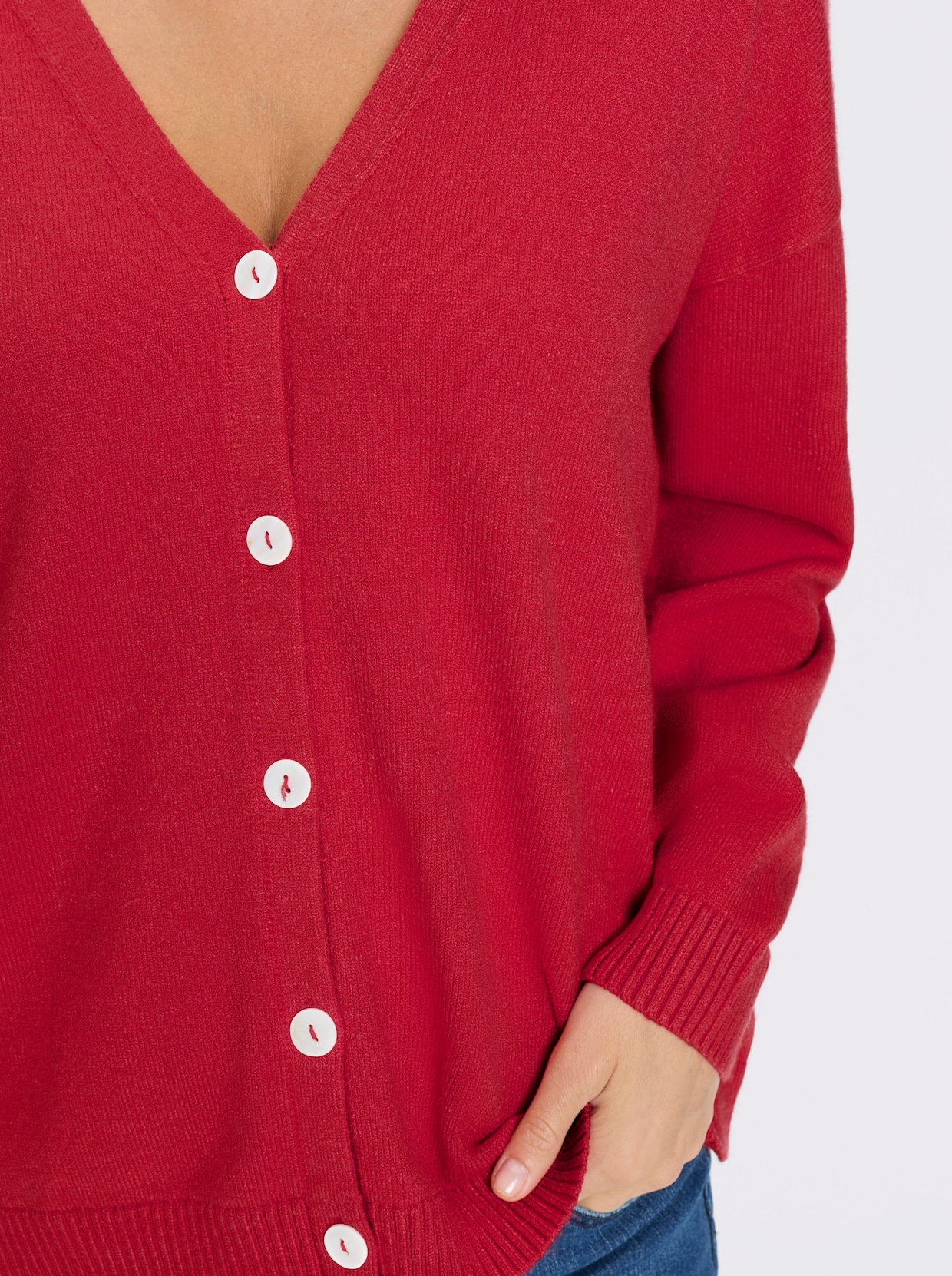 heine Strickjacke - erdbeere