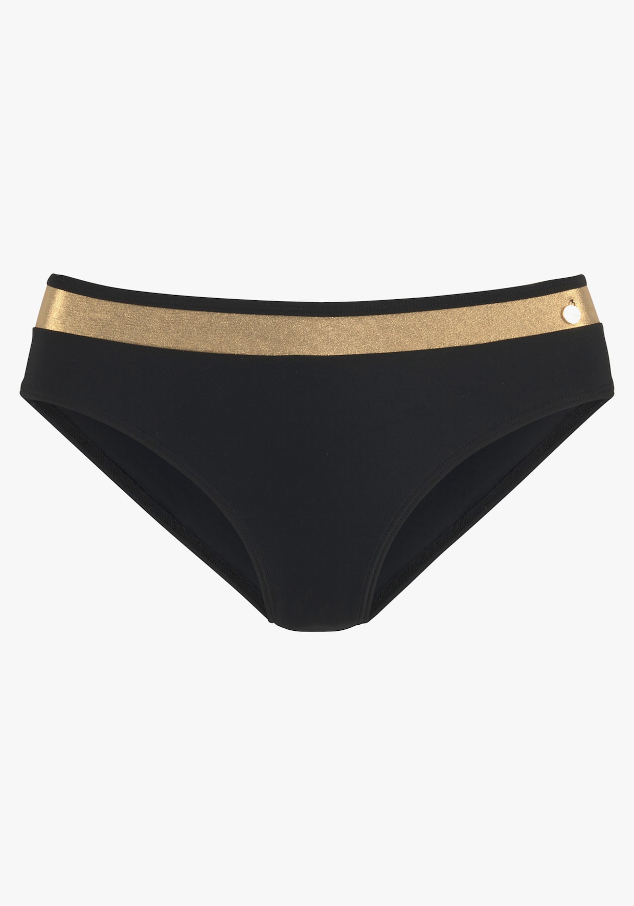 LASCANA Bas de maillot de bain - noir-couleur doré