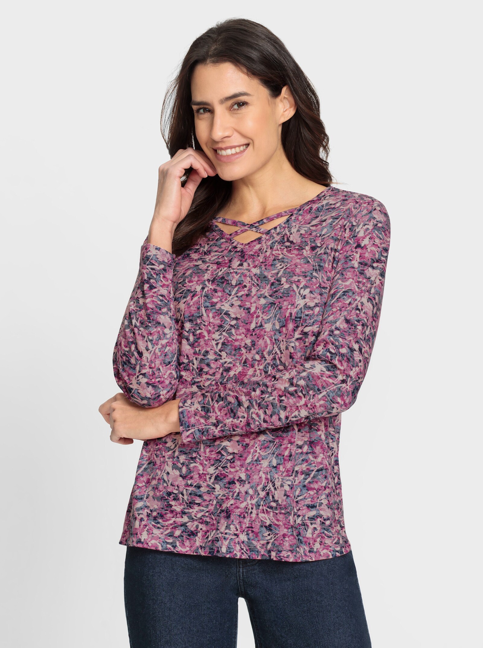 Print-Shirt in Ausbrenner-Qualität - marine-erika-bedruckt