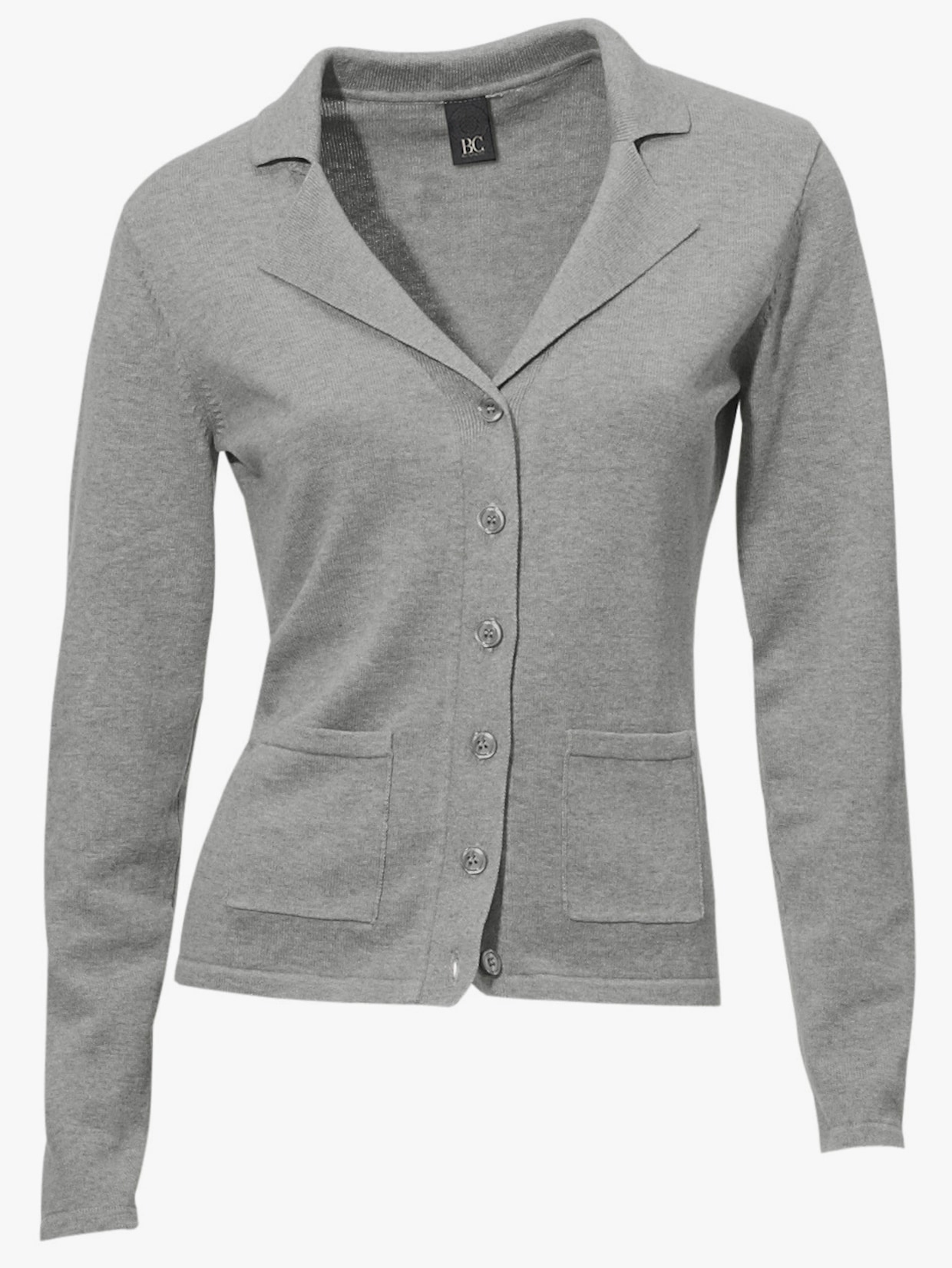 heine Feinstrickjacke - grau-melange