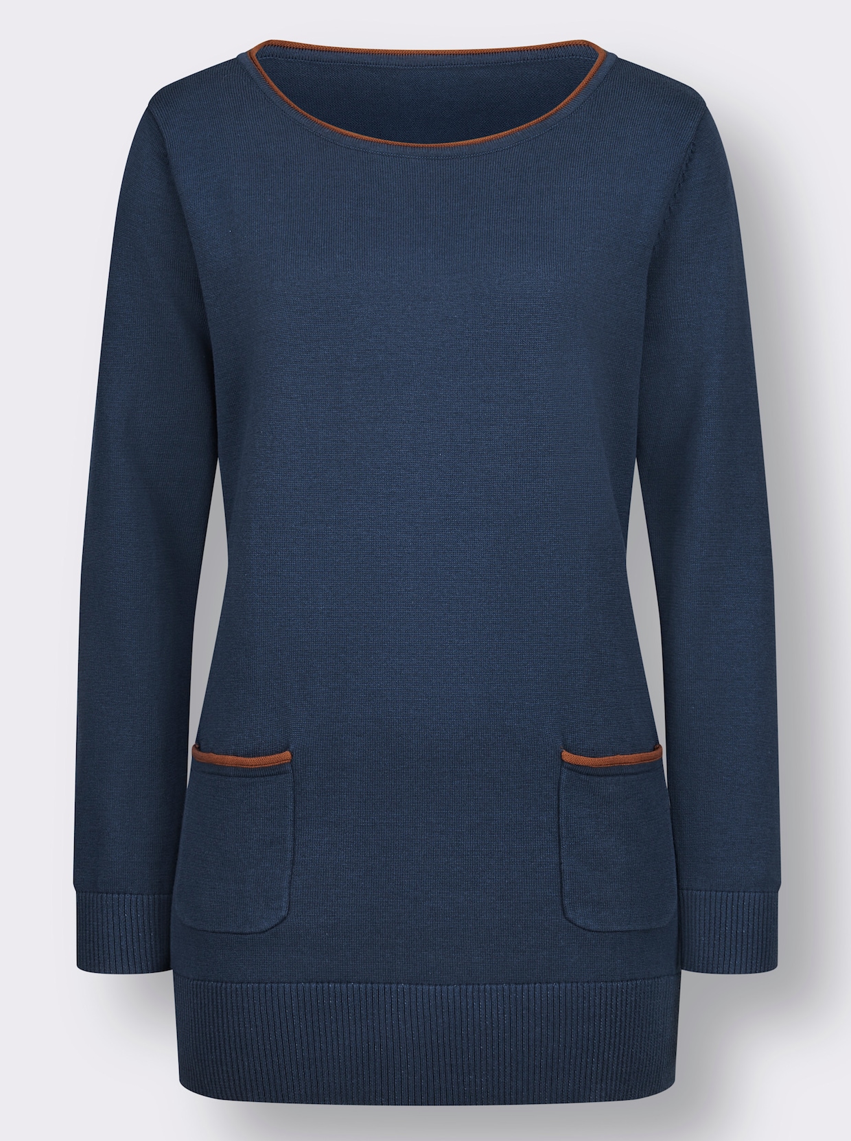 Lange pullover - donkerblauw