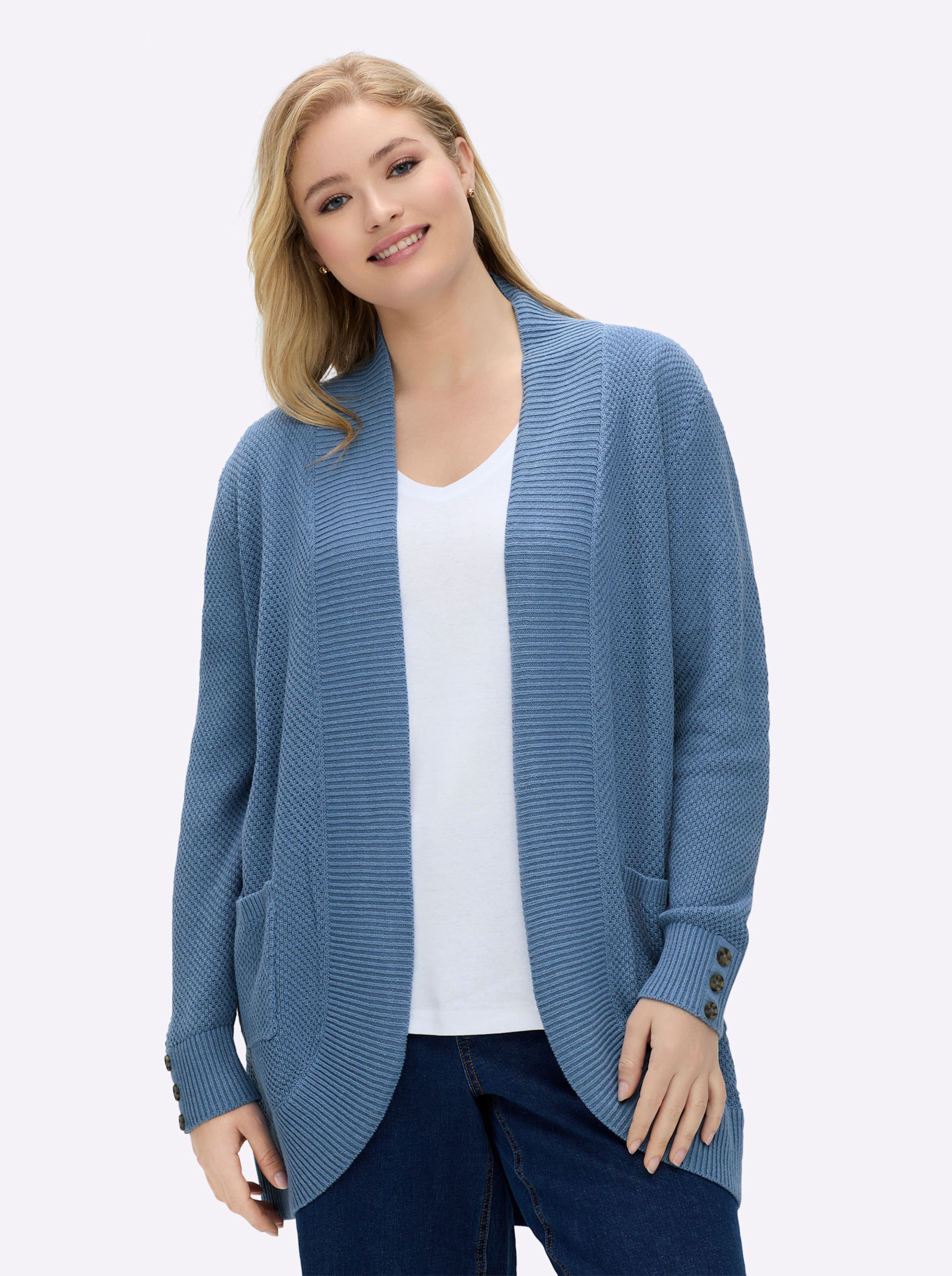 Longstrickjacke