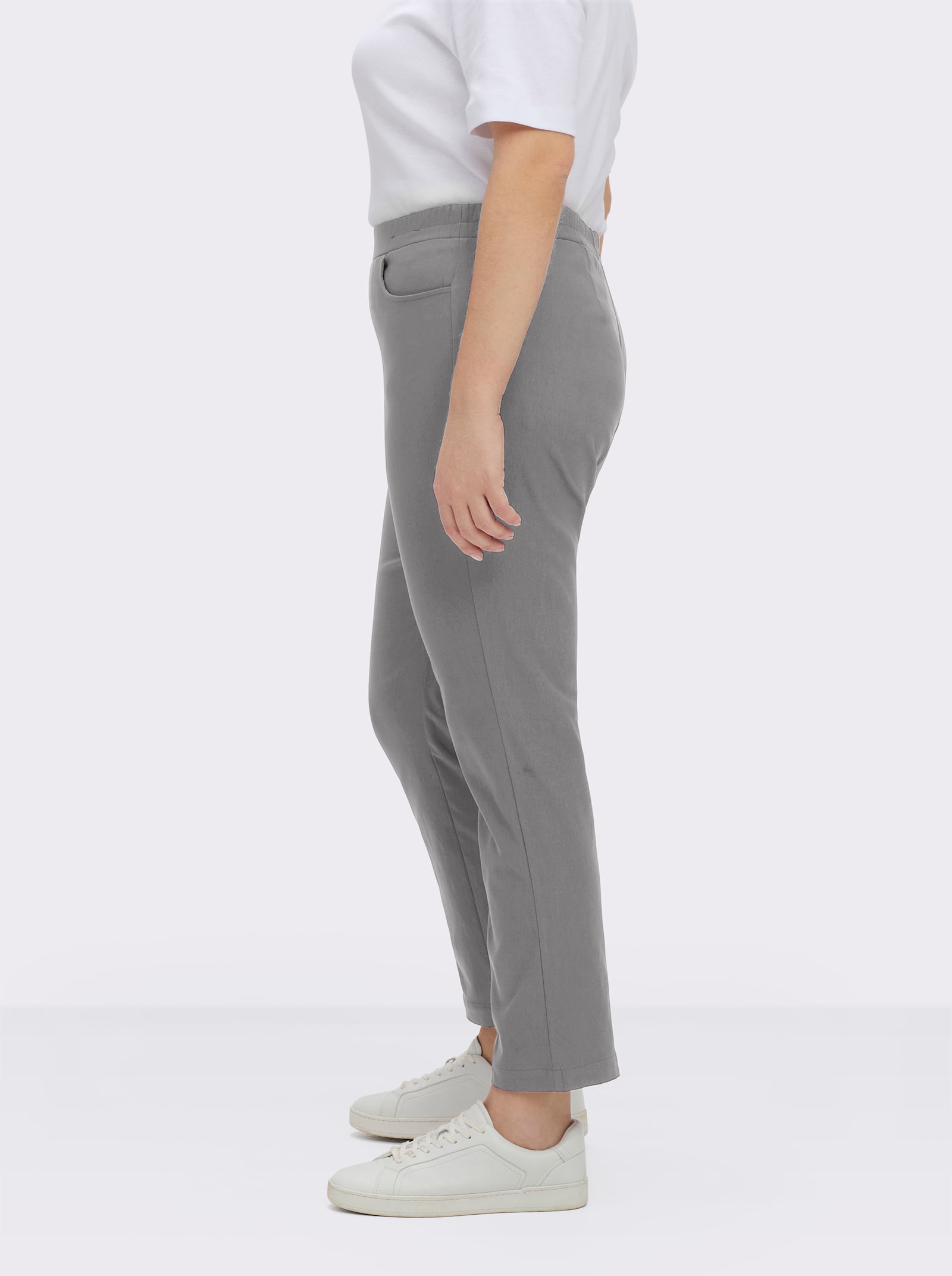 Schlupfhose in Bengalin-Qualität - grau