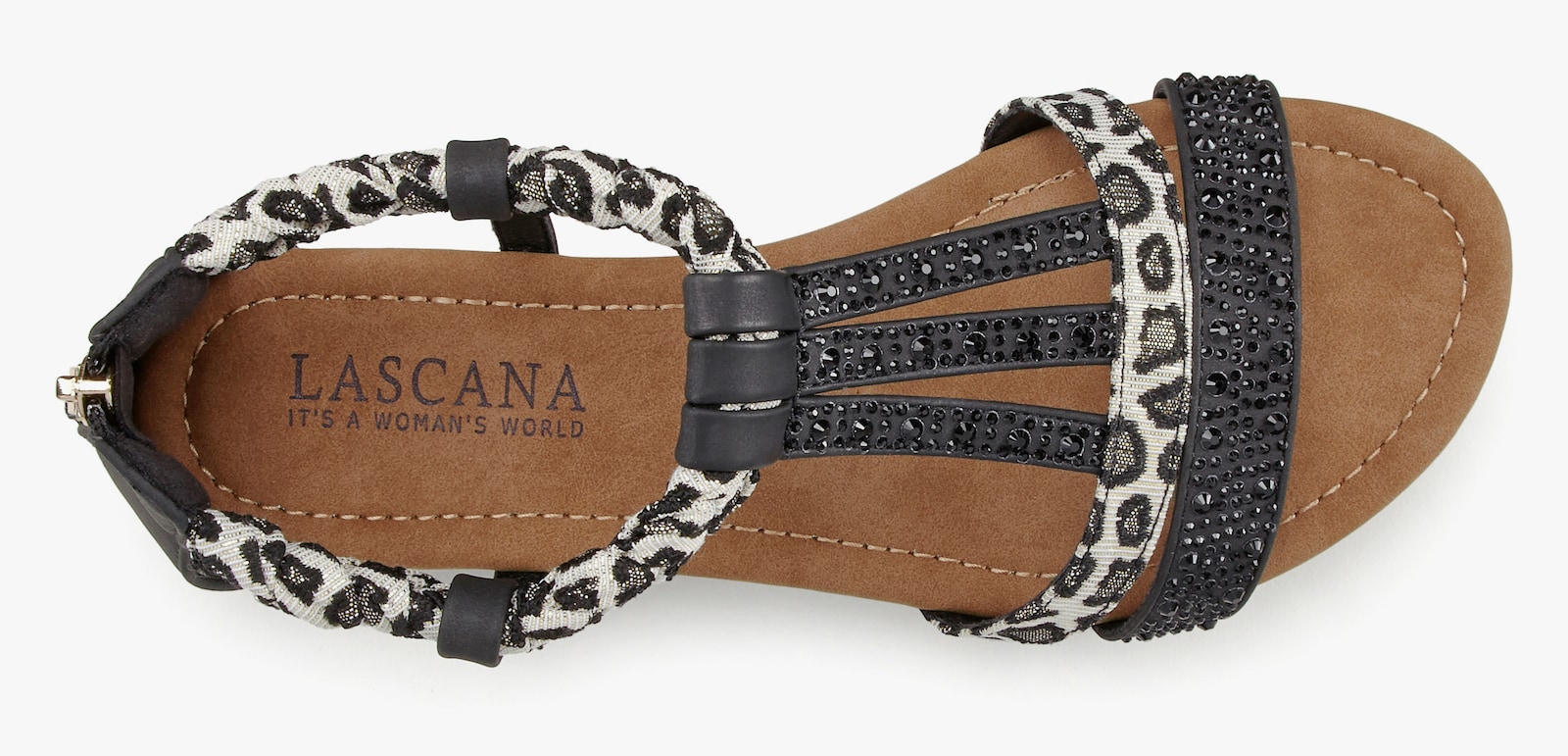 LASCANA Sandalen - zwart/luipaard