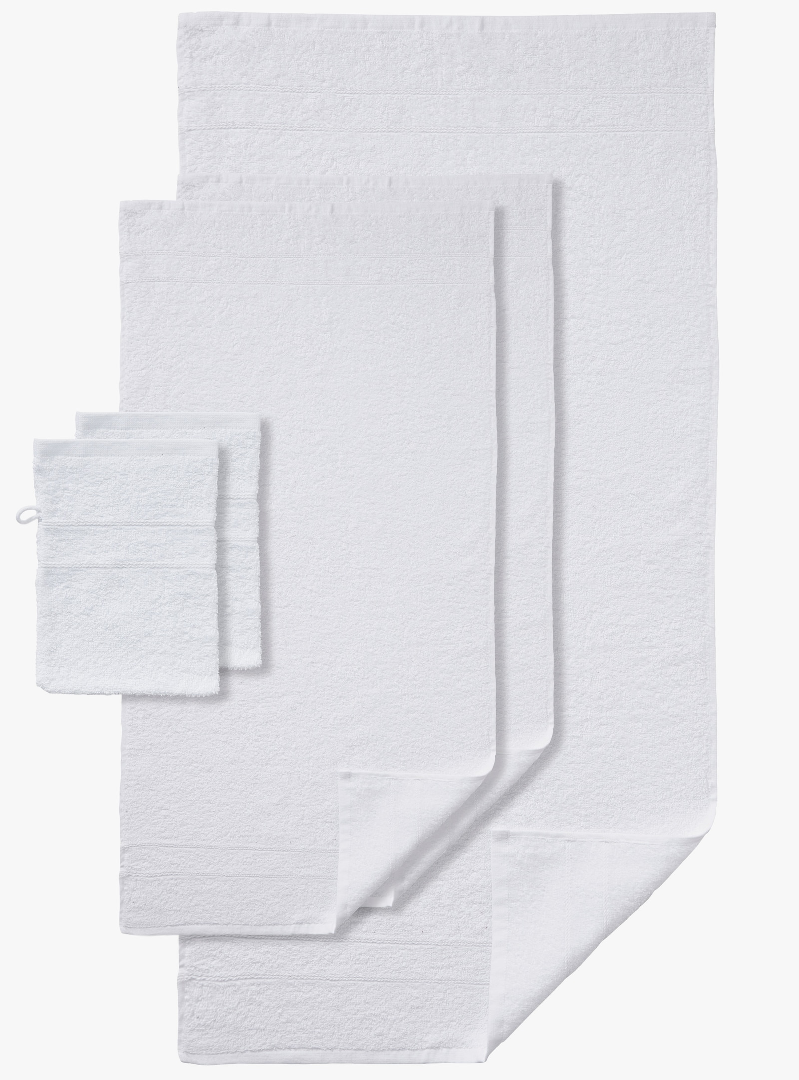 wäschepur 5-tlg. Frottier-Sparset - weiß