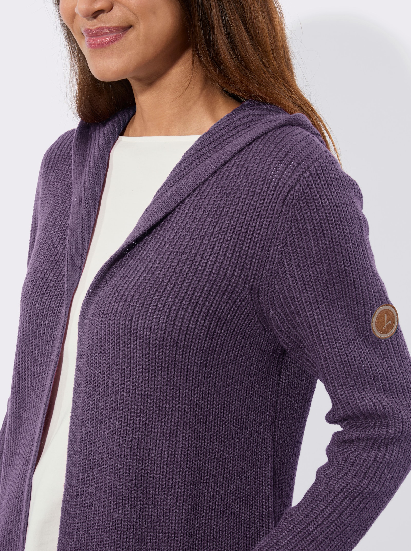 Strickmantel in offener Form - feige