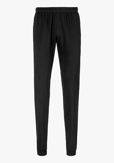 H.I.S Pyjama - blau-meliert-gestreift, schwarz