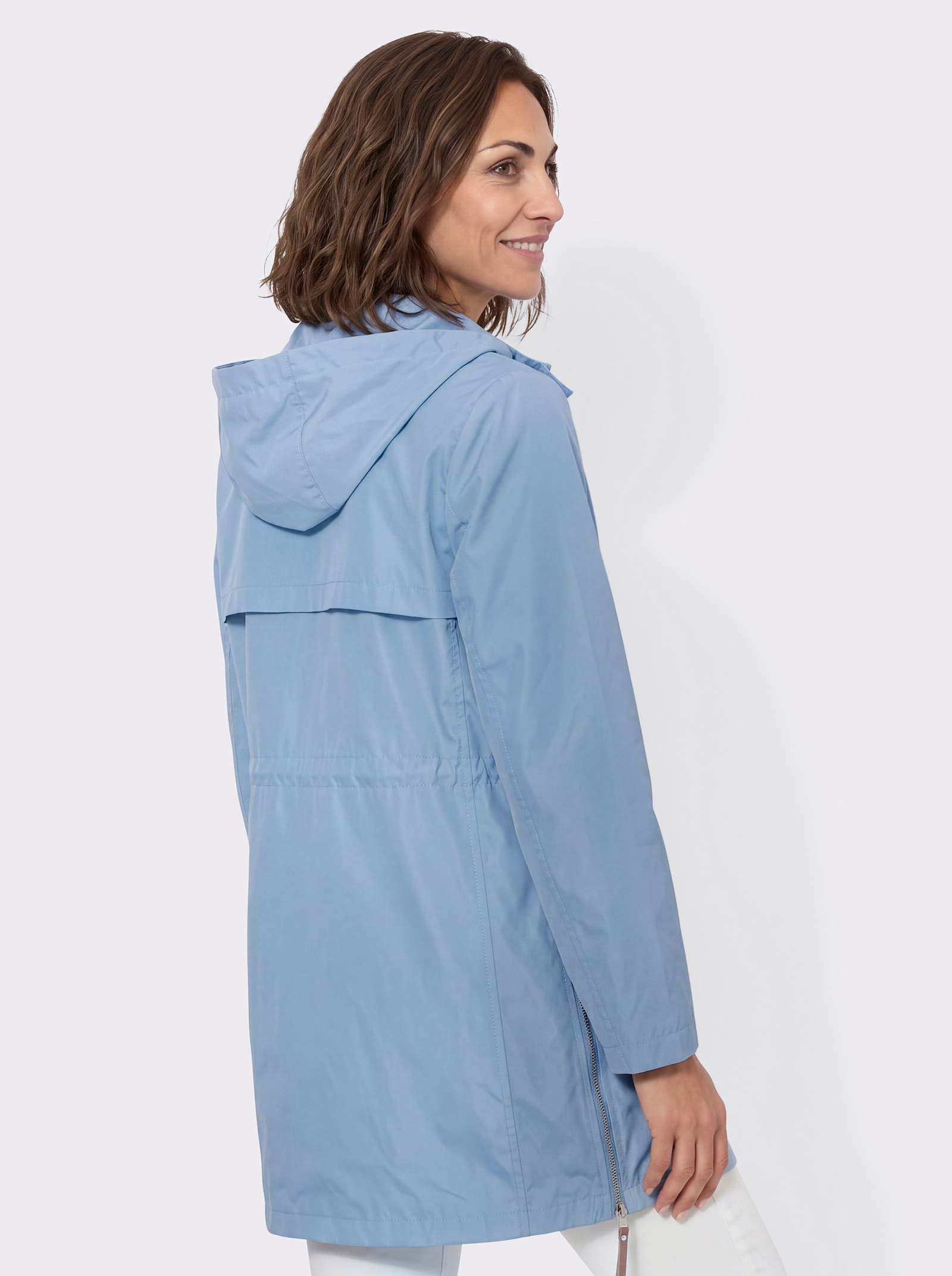 Outdoorjacke mit vielen Details - himmelblau