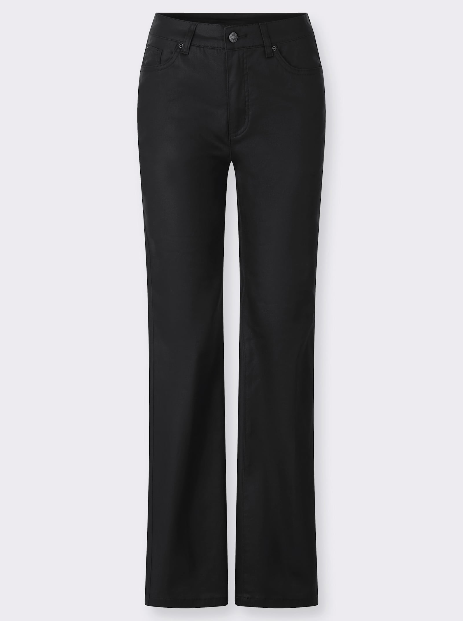 heine Bootcut-Jeans in Glanz-Optik - schwarz