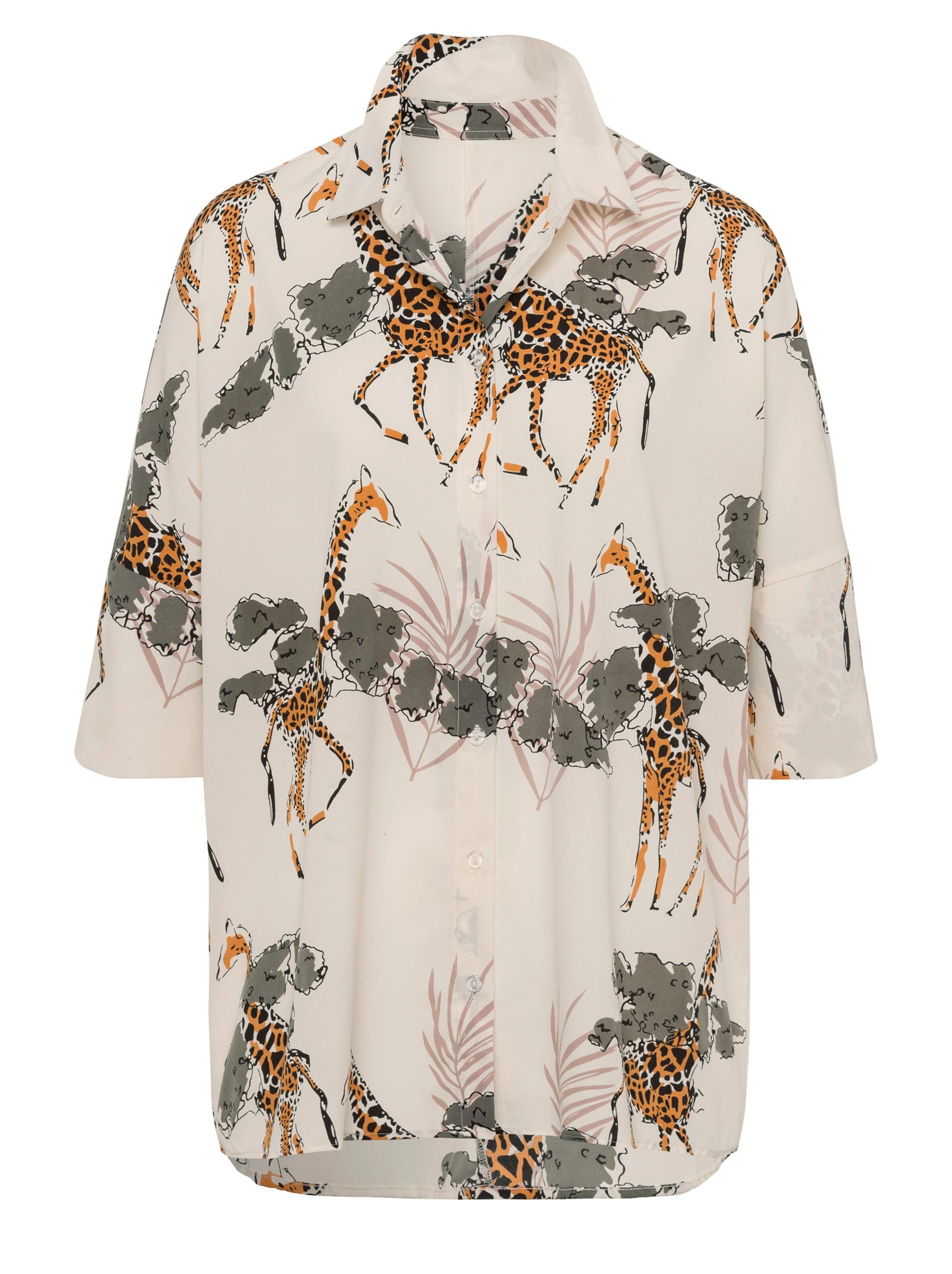 Bluse - ecru-bedruckt