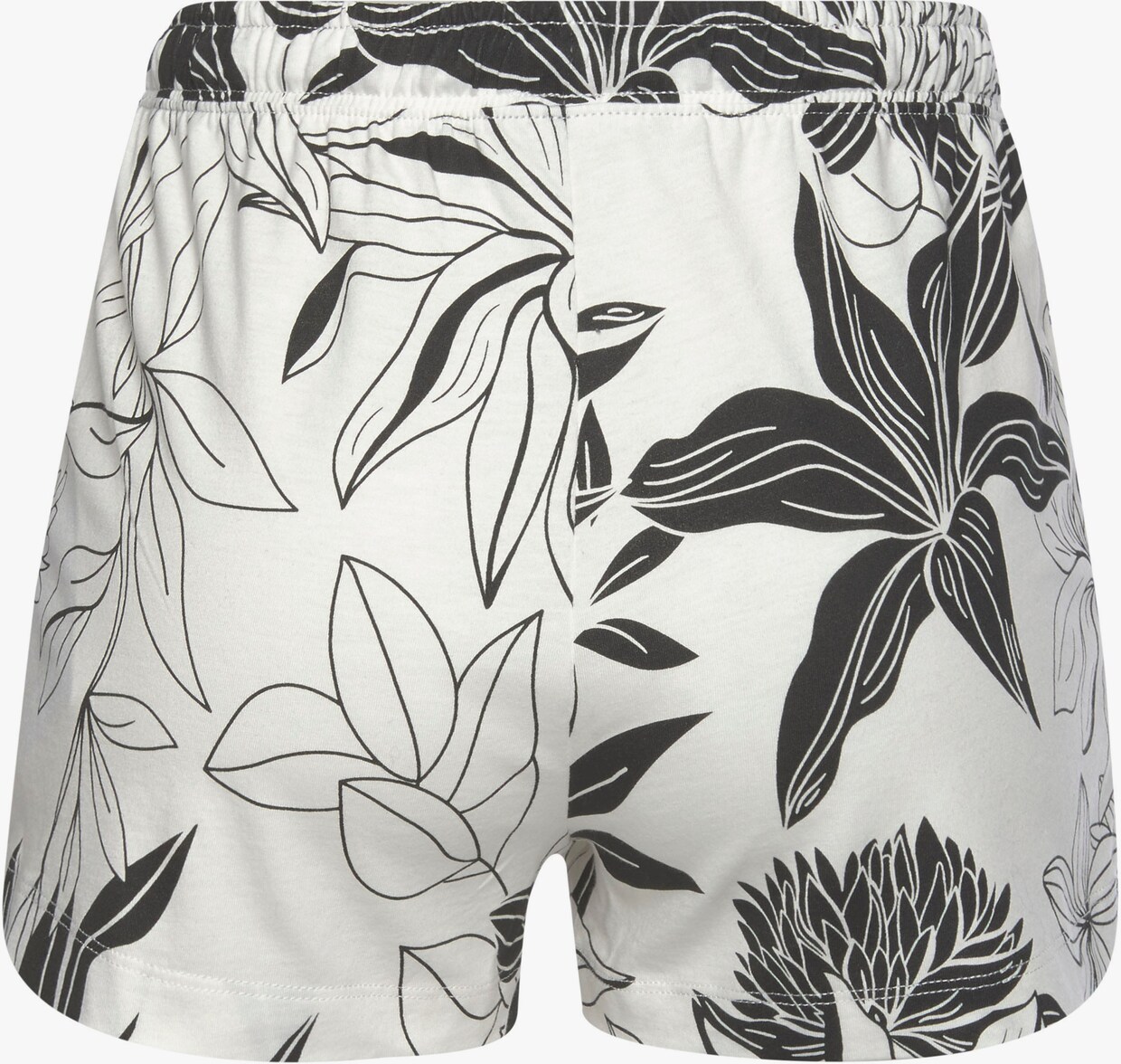 LASCANA Short de nuit - écru à fleurs