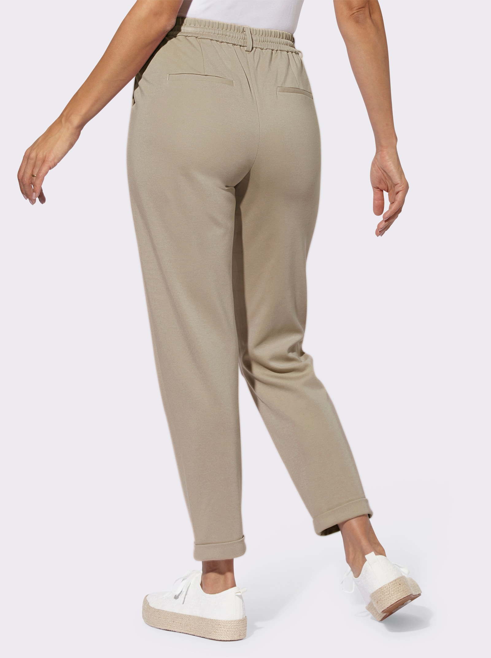 Jogg Pants in Interlock-Qualität - beige