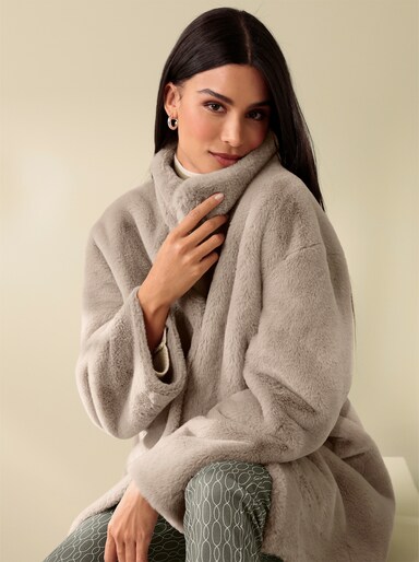 heine Mantel zum Wenden - sesam-taupe-meliert
