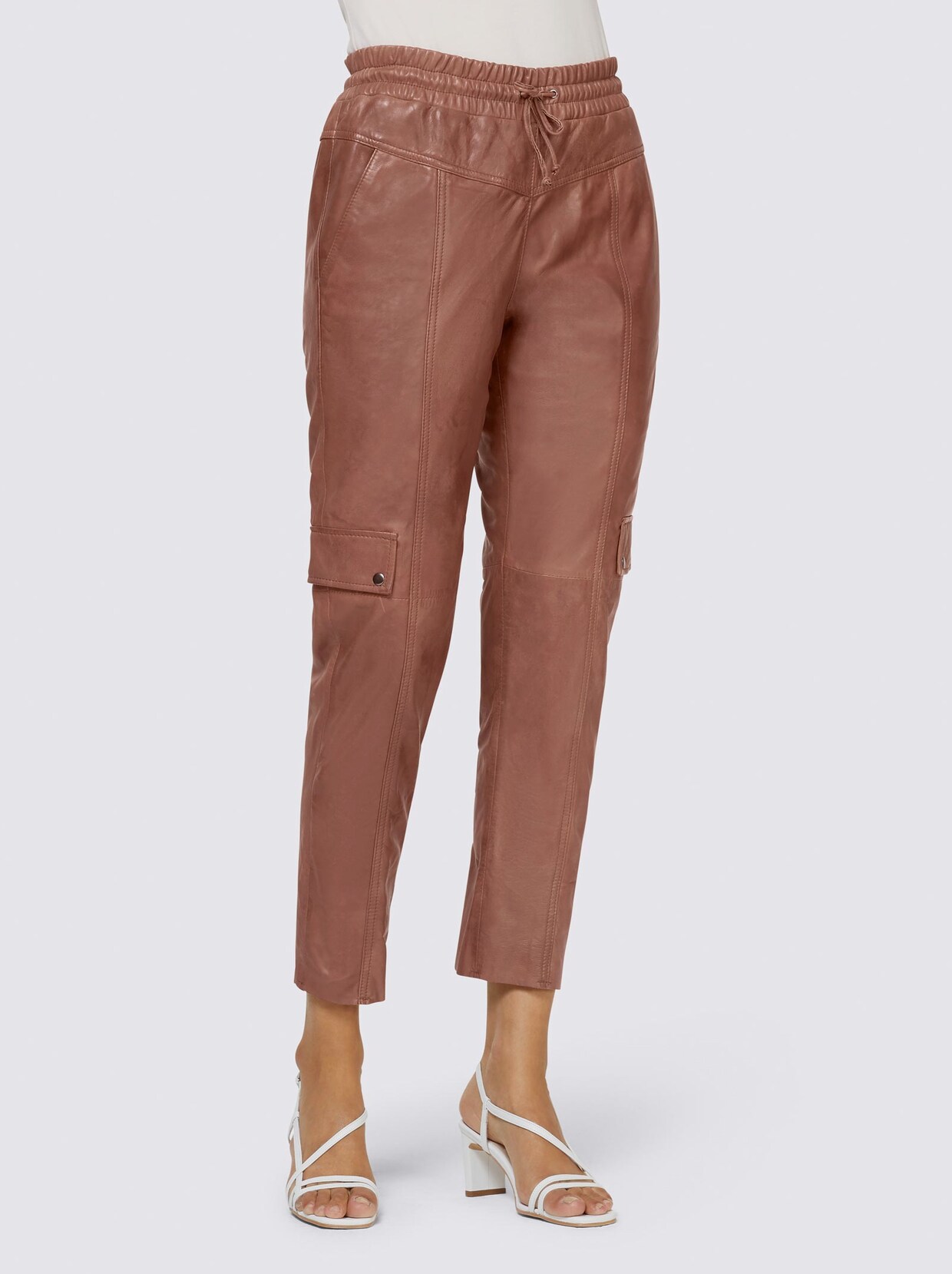 Linea Tesini Lederhose - cognac