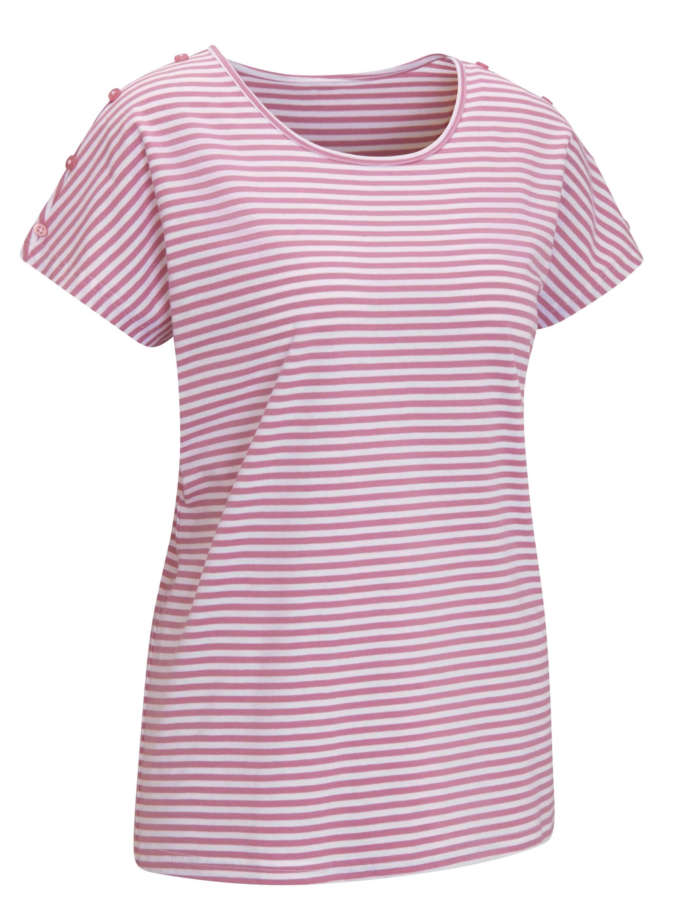 Shirt - altrosa-geringelt