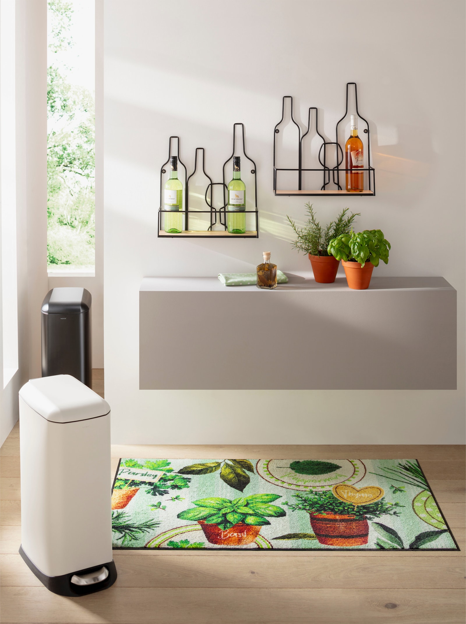 heine home Regal - schwarz-natur