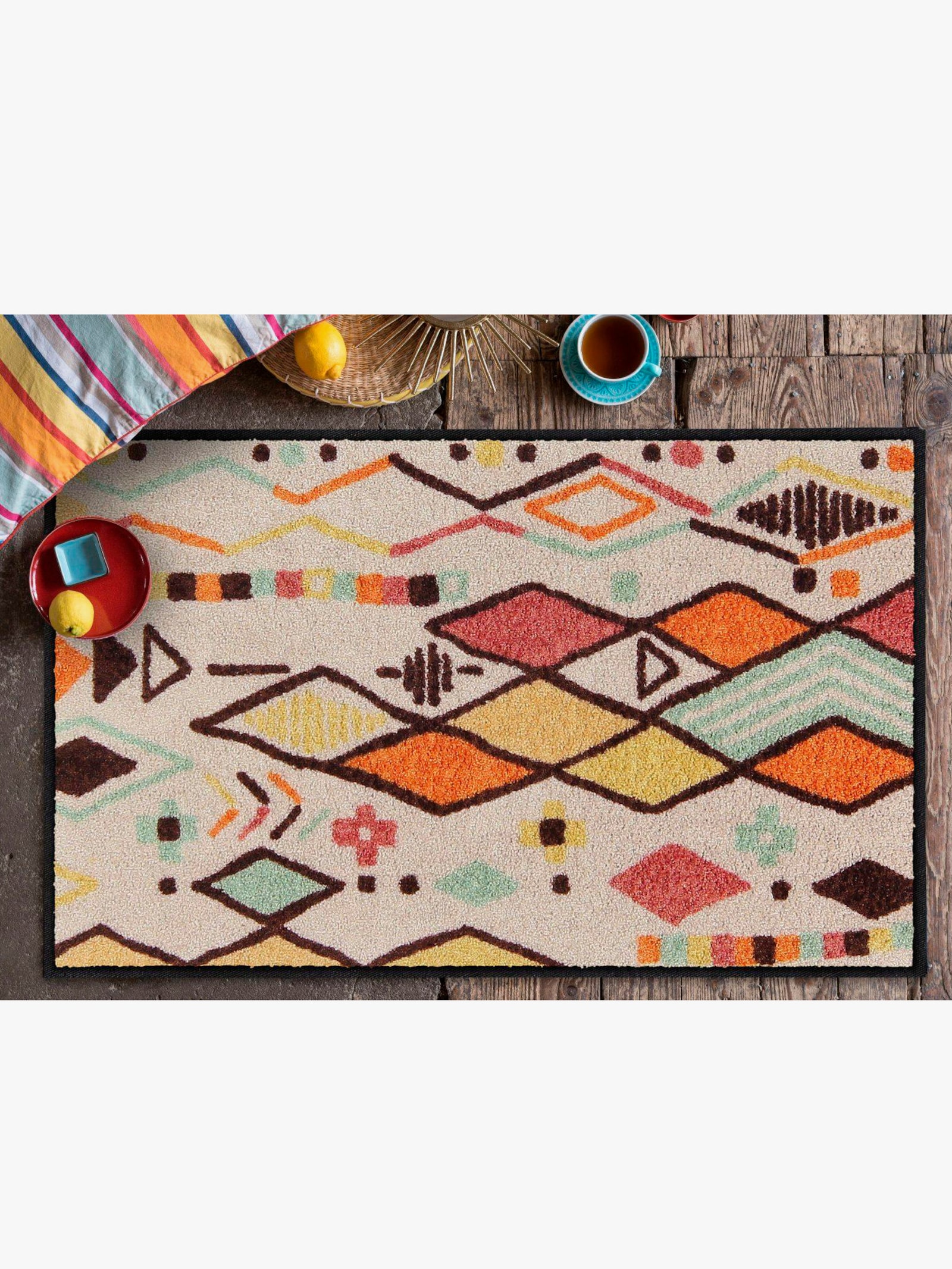 Salonloewe Fußmatte - ecru-bunt