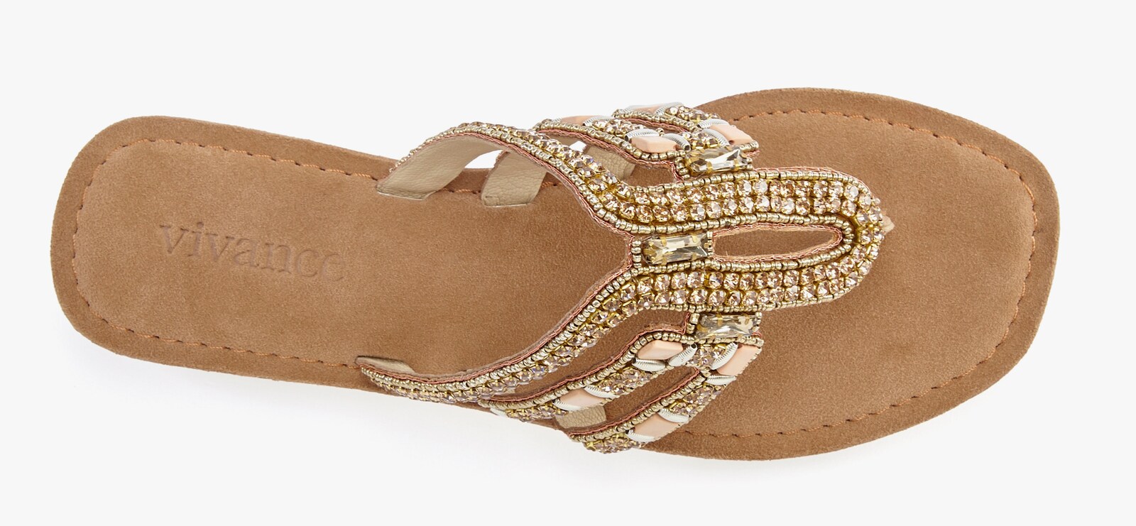 Vivance Teenslipper - camelkleuren