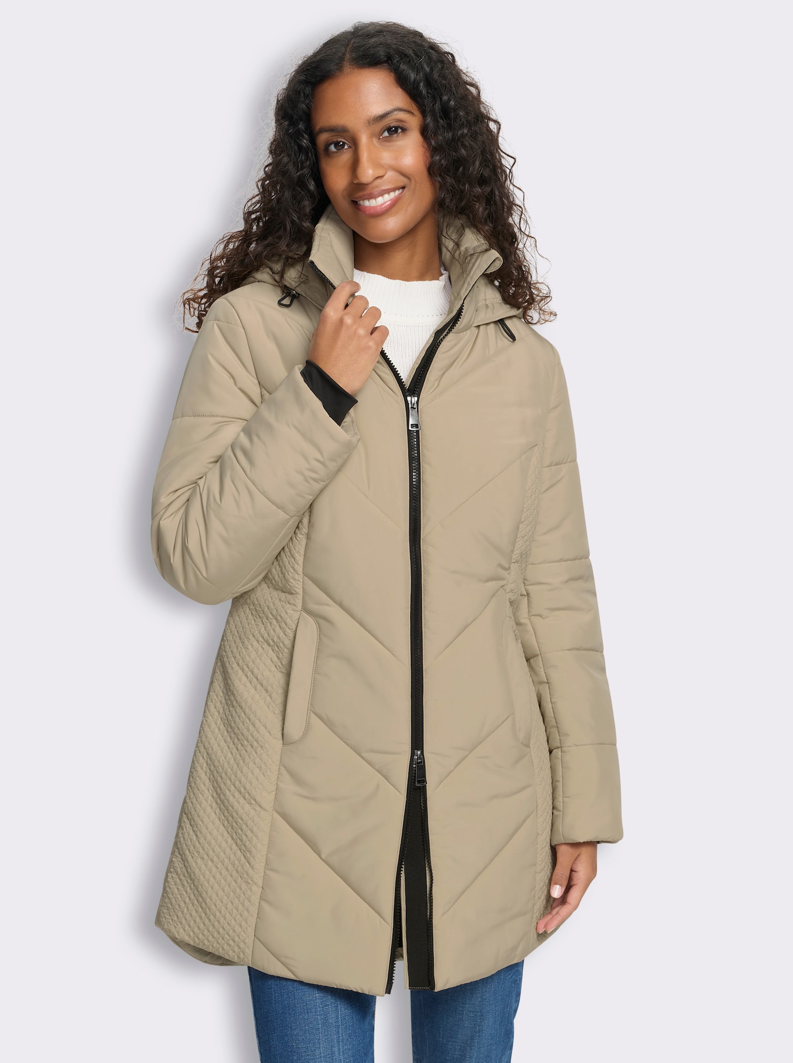 heine Steppjacke mit Stulpen - beige
