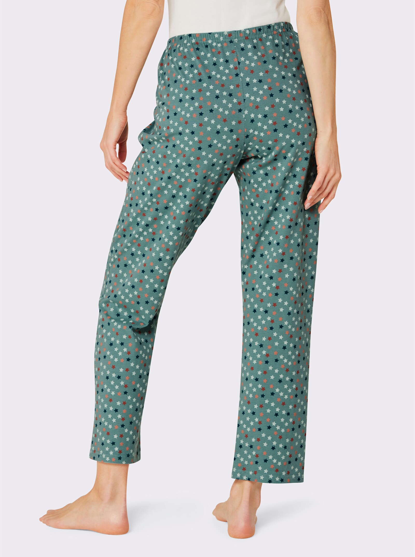 Schlafanzug-Hose - jade-bedruckt