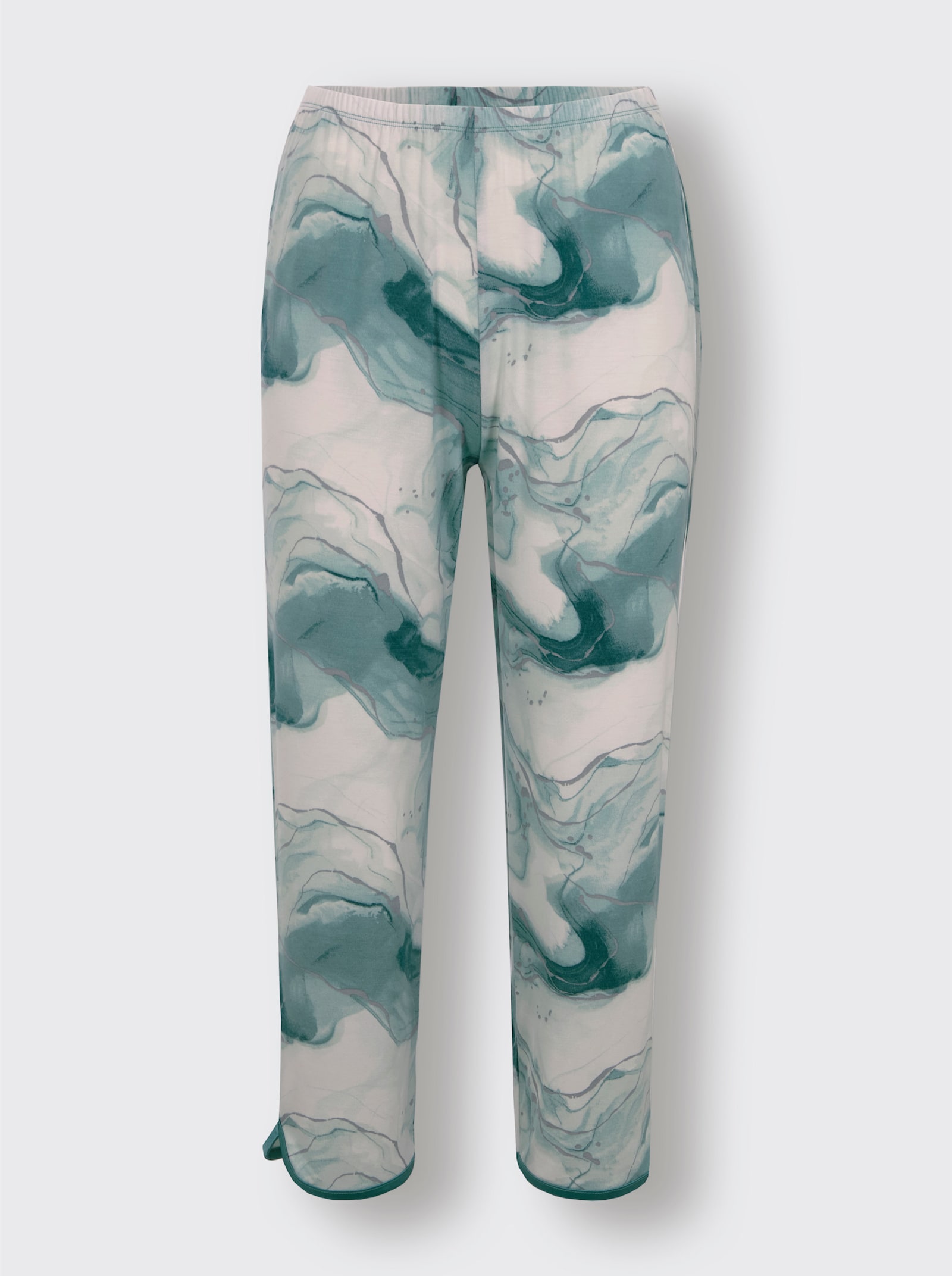 CREATION L PREMIUM Modal-Schlafanzug - kalkmint-salbei-bedruckt