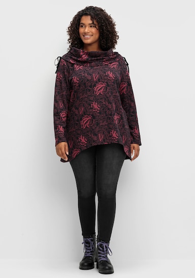 sheego by Joe Browns Sweatshirt - beere-gemustert