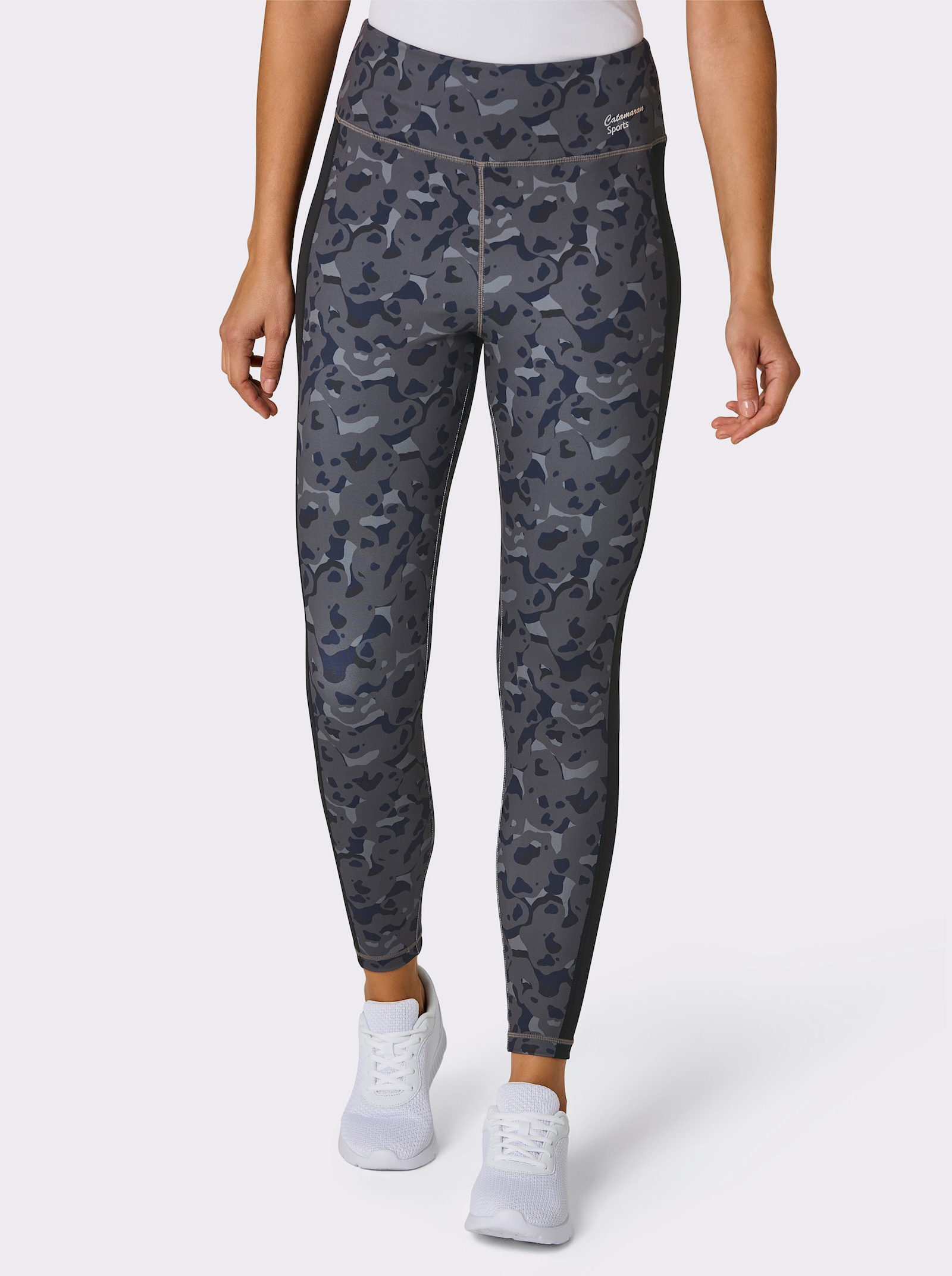 Catamaran Sports Yogaleggings mit breitem Bund - anthrazit-gemustert