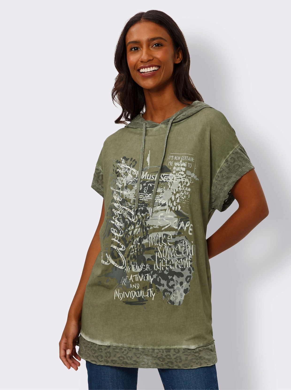 heine T-shirt - kaki
