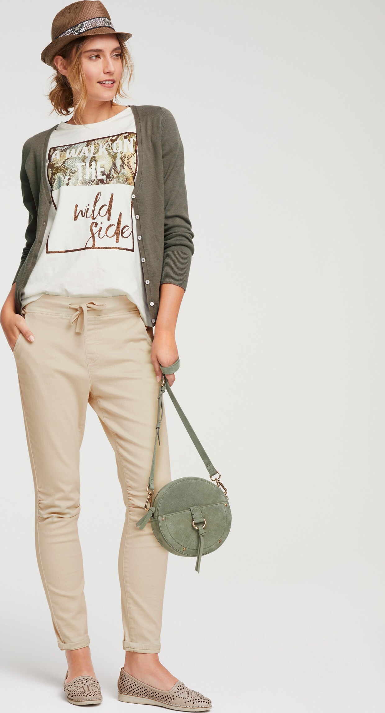 heine Feinstrickjacke - oliv