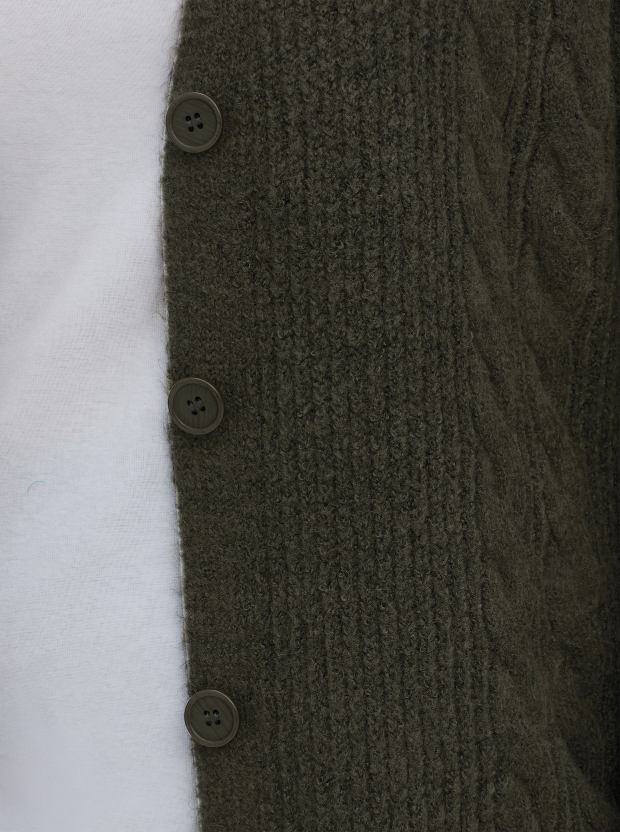 sheego Cardigan - khaki-ecru-meliert