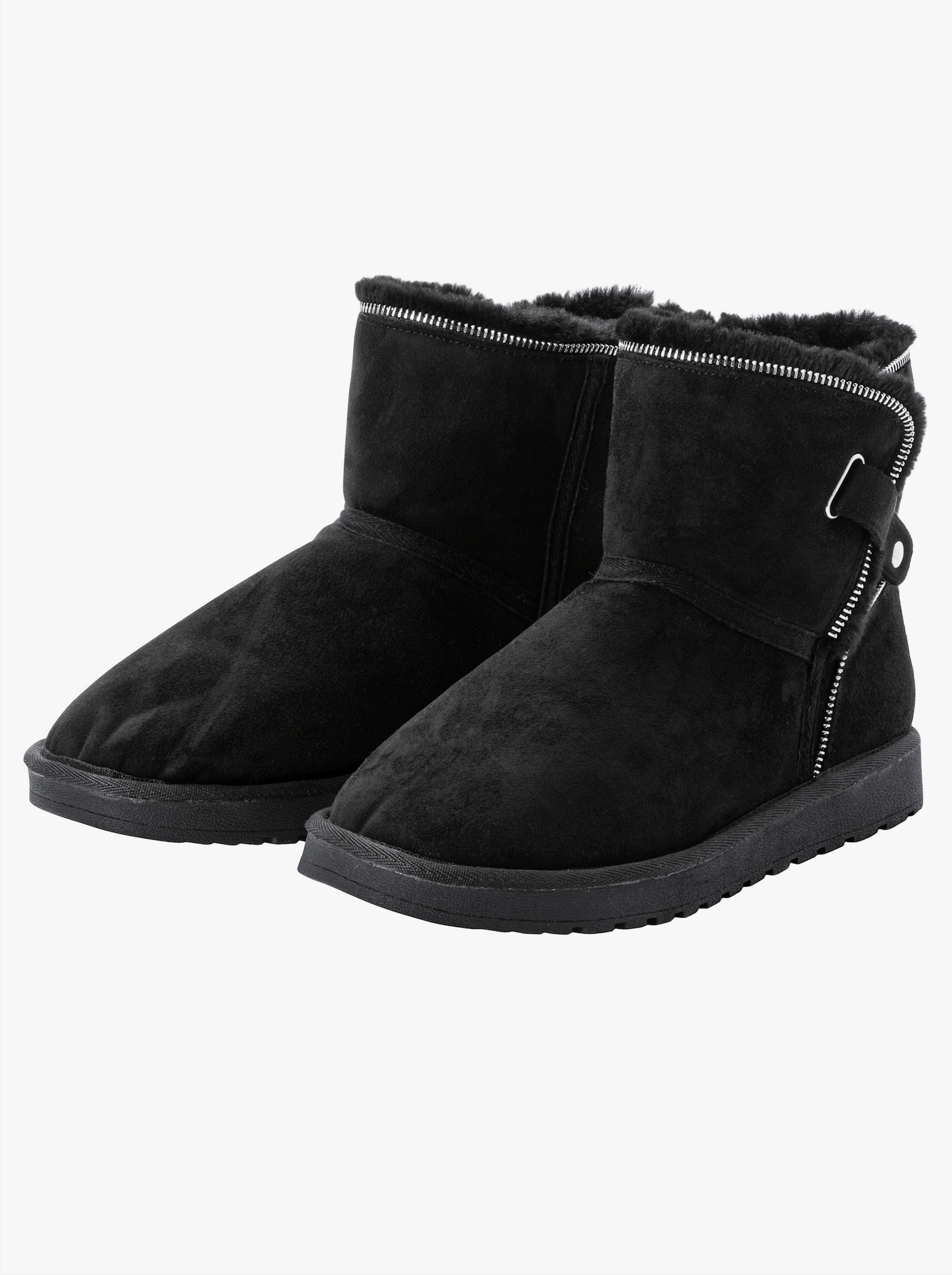 sheego Stiefelette mit Warmfutter - schwarz